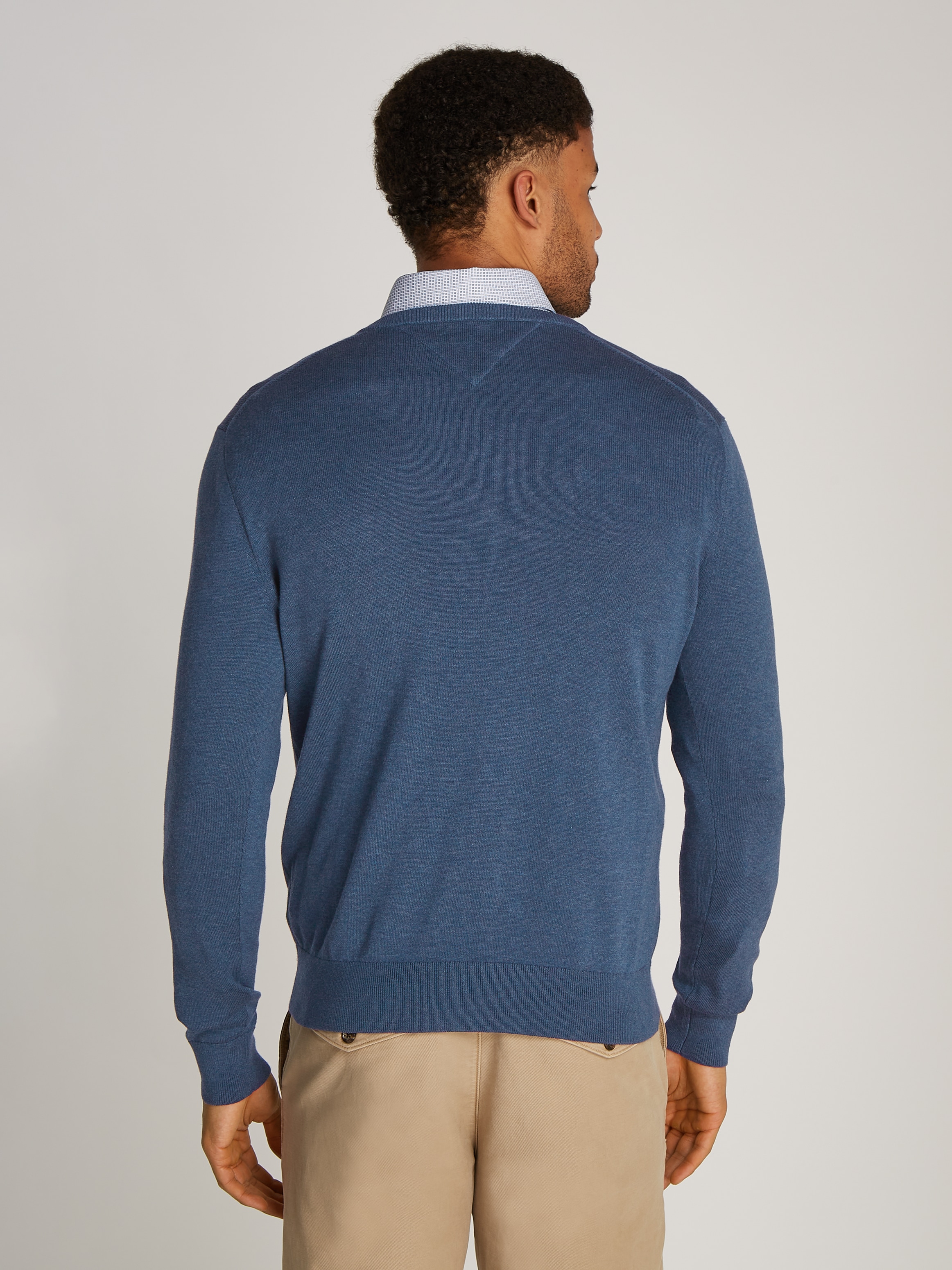 Tommy Hilfiger Strickpullover »ESSENTIAL COTTON V NECK«