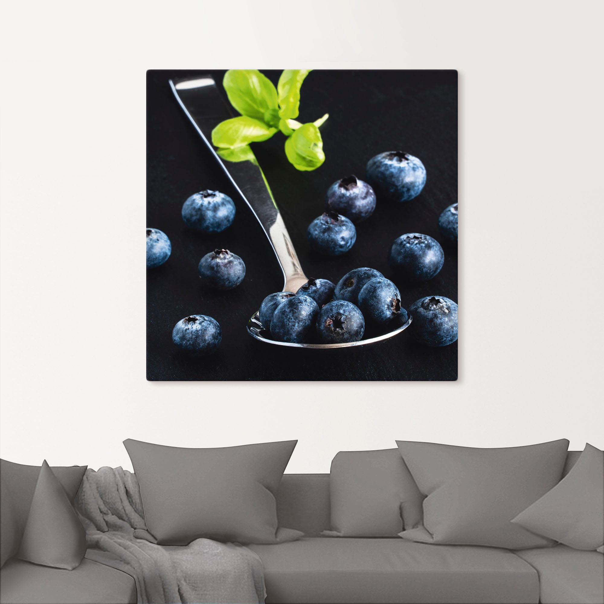 Poster in Wandaufkleber Leinwandbild, Bilder, BAUR Größen Alubild, als Obst versch. St.), lecker«, gesund »Heidelbeeren, bestellen (1 Wandbild Artland | und oder