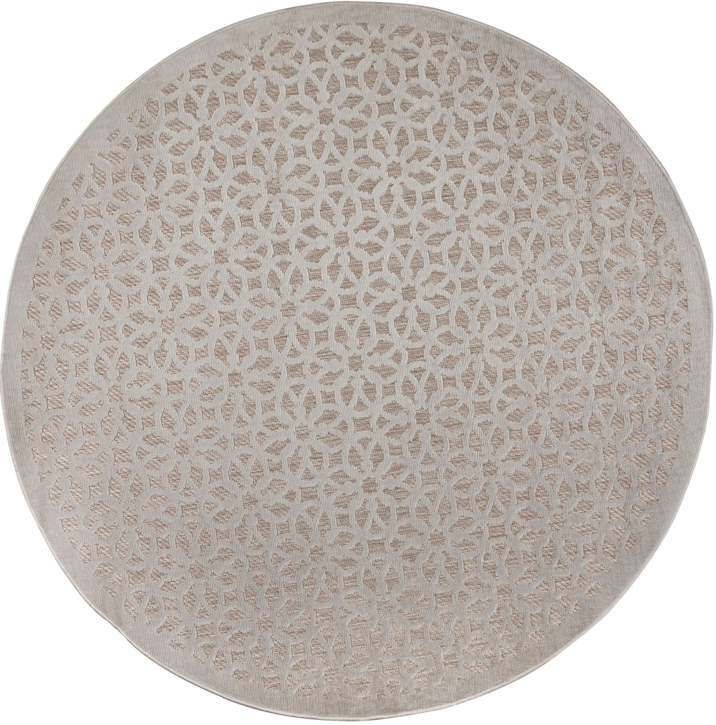 FLAIR RUGS Teppich "Argento" rund 40 mm Höhe Geometrischer Teppich für den günstig online kaufen