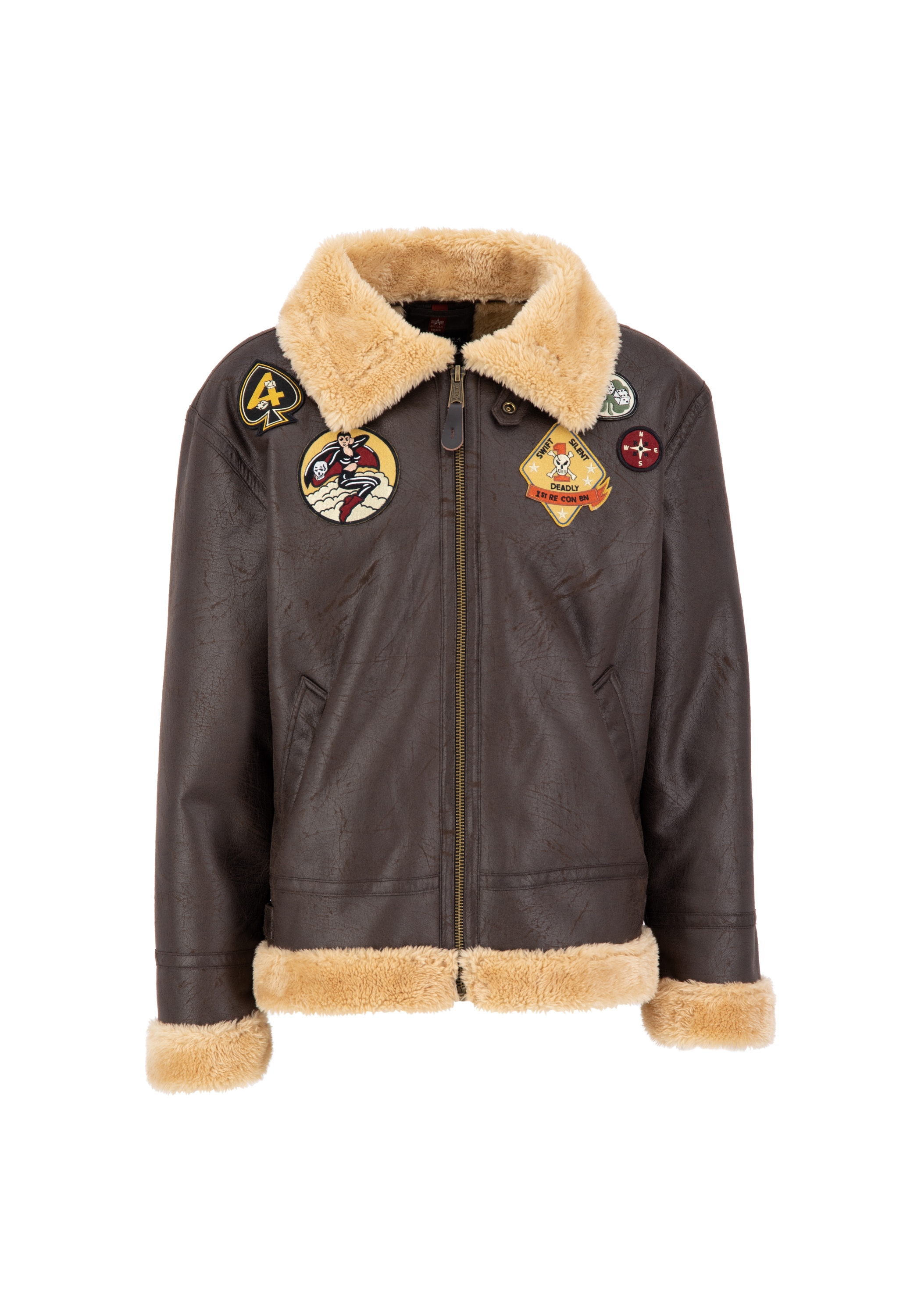 Alpha Industries Lederjacke "B-3 FL Custom" günstig online kaufen