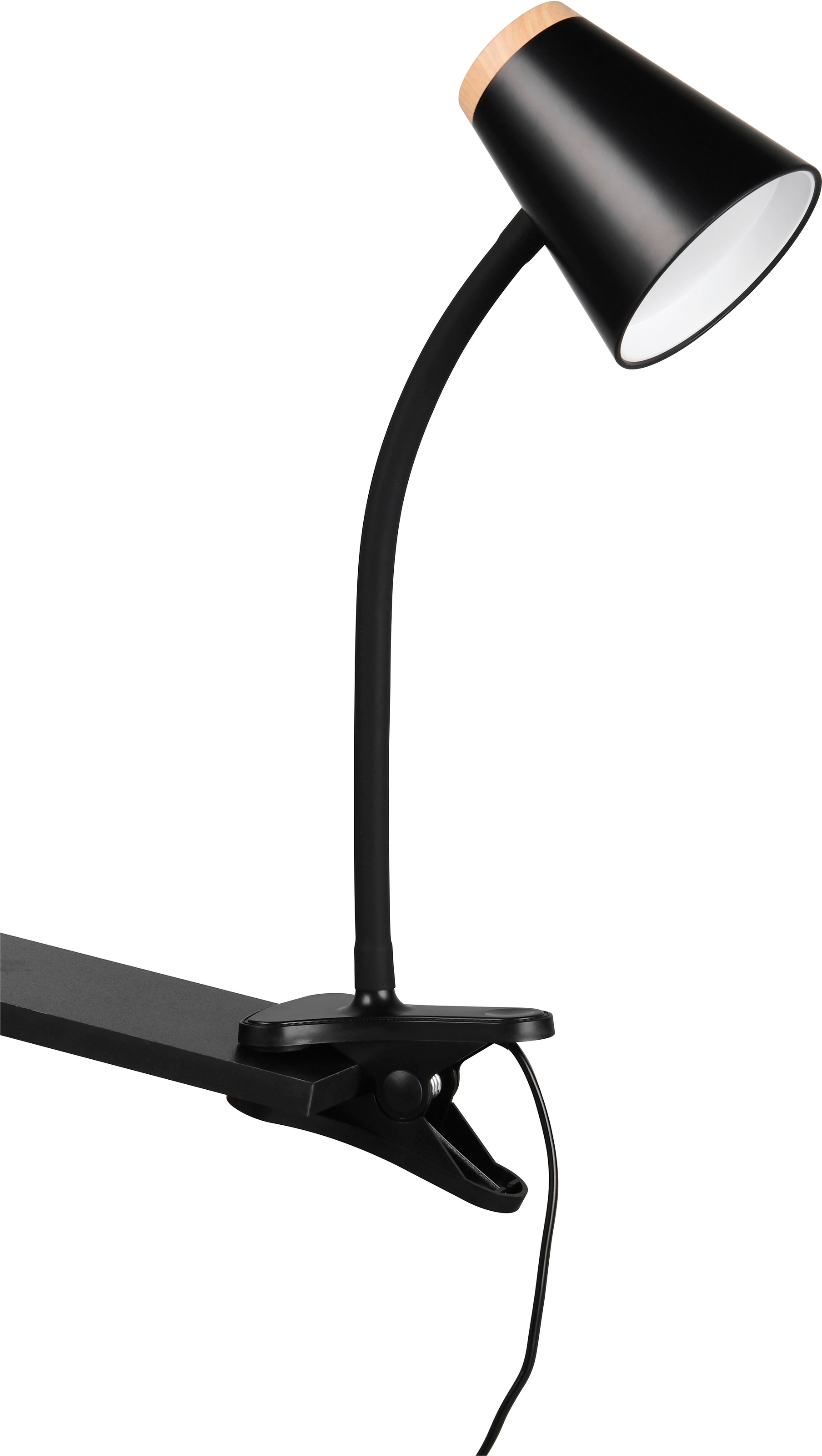 REALITY Leuchten LED Klemmtischleuchte »PONGO, LED Klemmleuchte mit Kabel und Kippschalter, 4,5W 500 Lumen« LED-Board 1 Stk. Warmweiß 3000K warmweiß, verstellbare Klemmleuchte, Klammer 1-3 cm weit, H.33cm