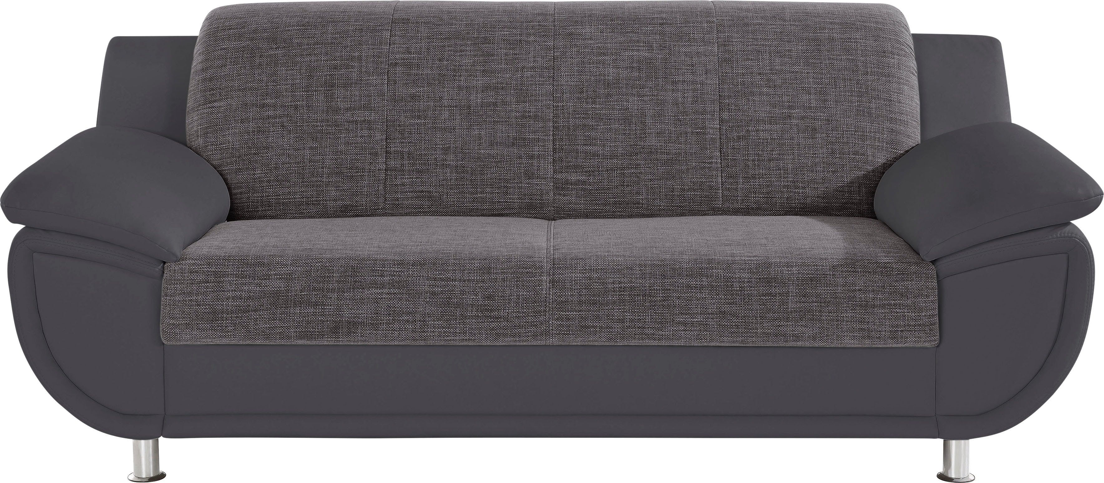 TRENDMANUFAKTUR 3-Sitzer "Rondo 3, zeitlos und modern, bequem, Materialmix, Breite 207cm" wahlweise mit Federkern, extrabreite Armlehnen zum Relaxen