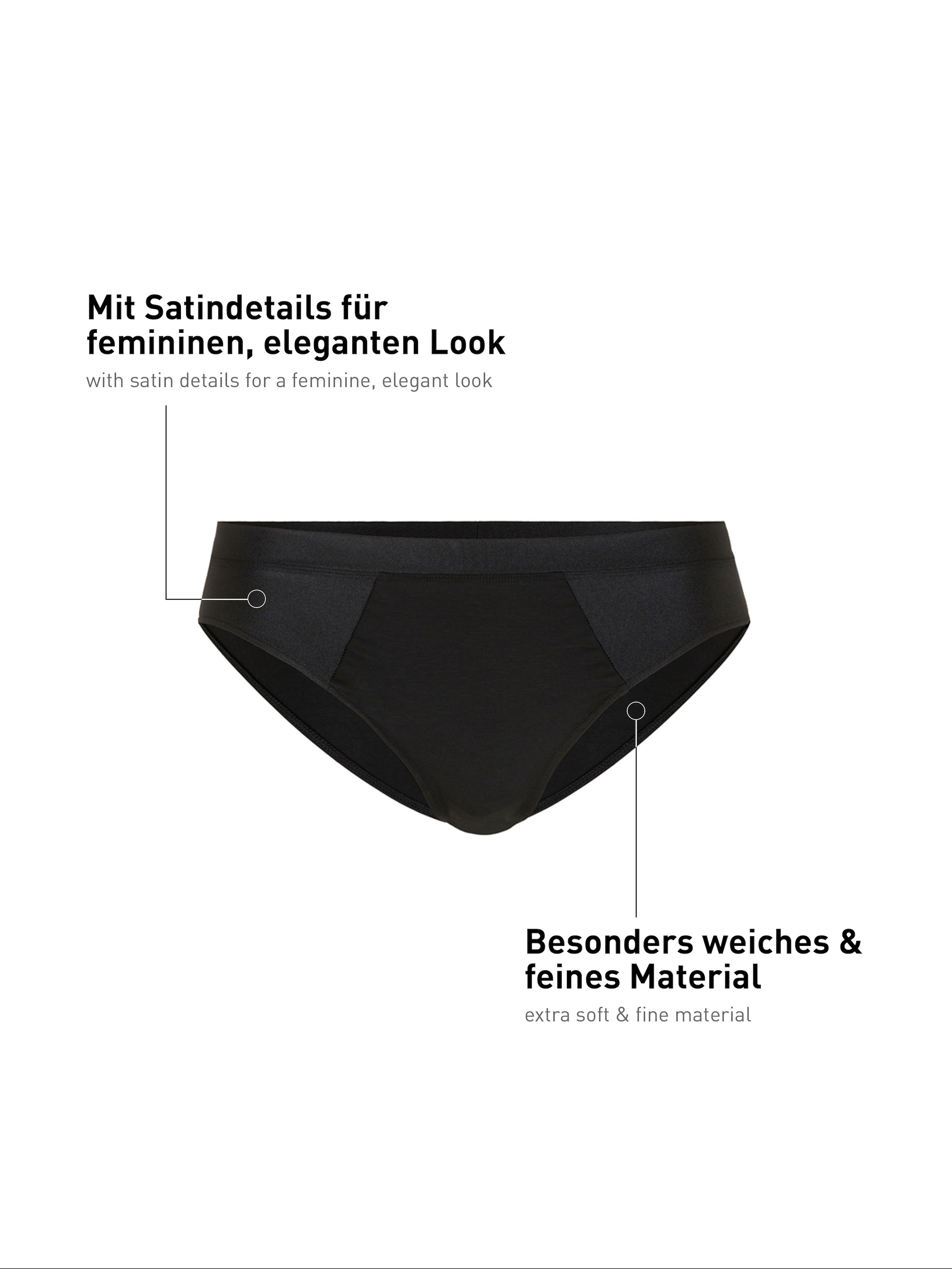 CALIDA Slip »Cate«, schimmernde Satin-Blende, femininer Look, Single Jersey, elastisch