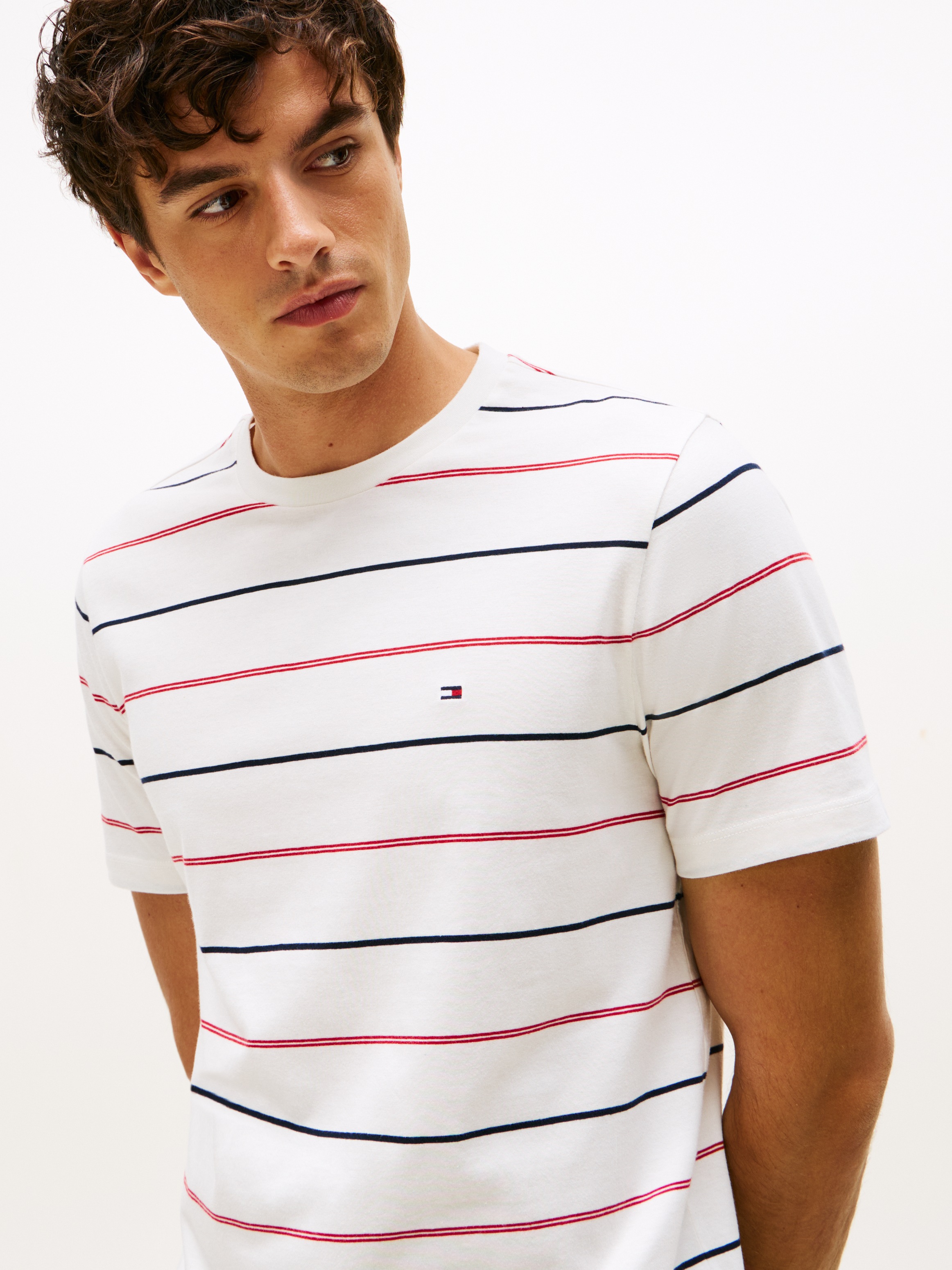 Tommy Hilfiger T-Shirt "SEASONAL STRIPE", Regular fit, gestreift, Rundhals günstig online kaufen