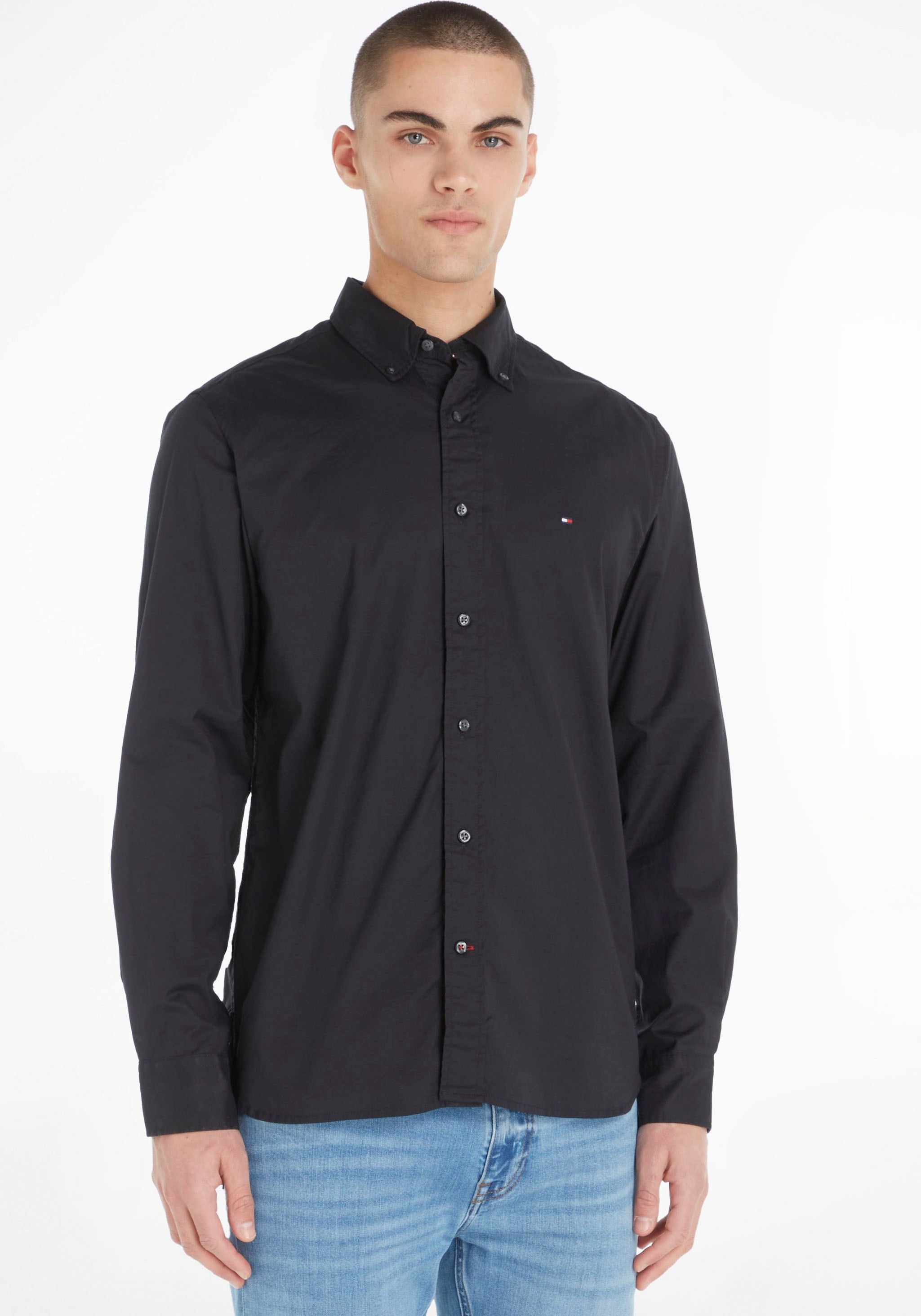 Tommy Hilfiger Langarmhemd "LA-Hemd Flex Poplin"