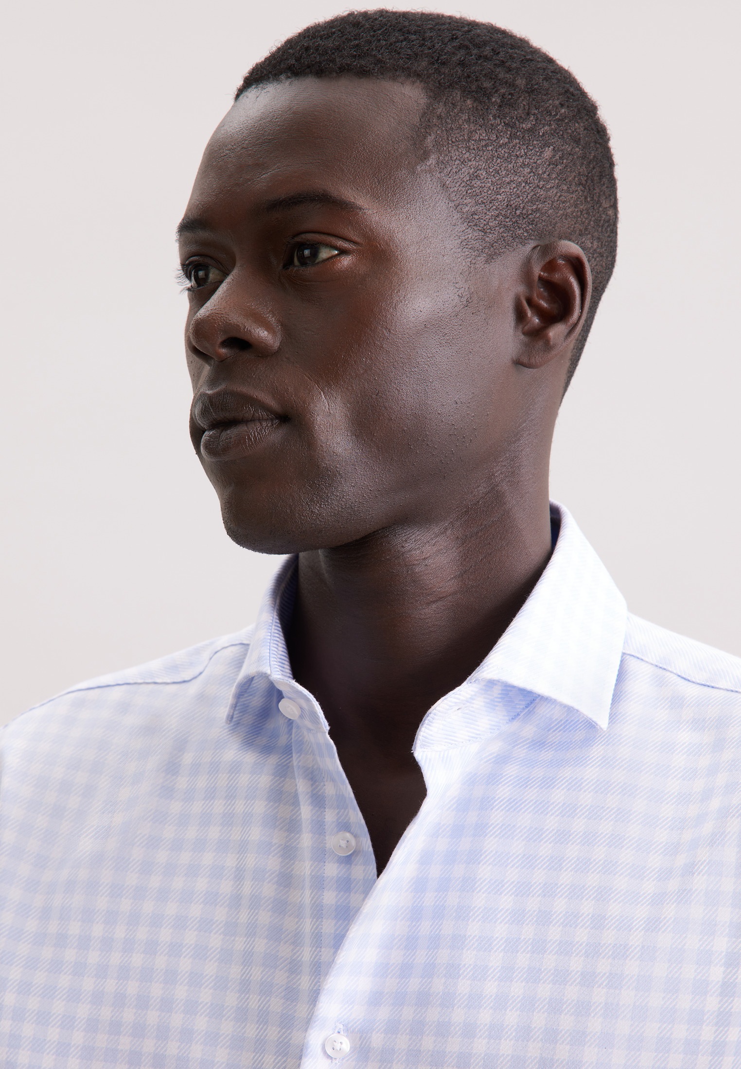 Thumbnail - seidensticker Businesshemd "Schwarze Rose" Regular 1/1 Kentkragen Karo