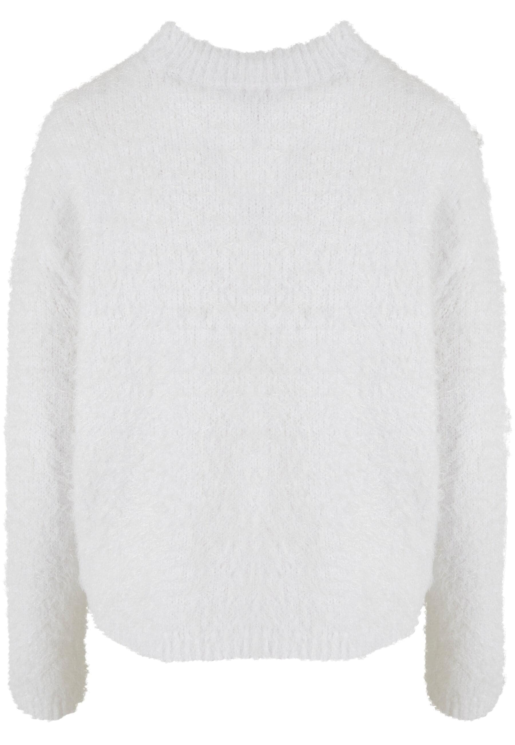 URBAN CLASSICS Rundhalspullover »Urban Classics Damen Ladies Feather Mock Neck Sweater«, (1 tlg.)