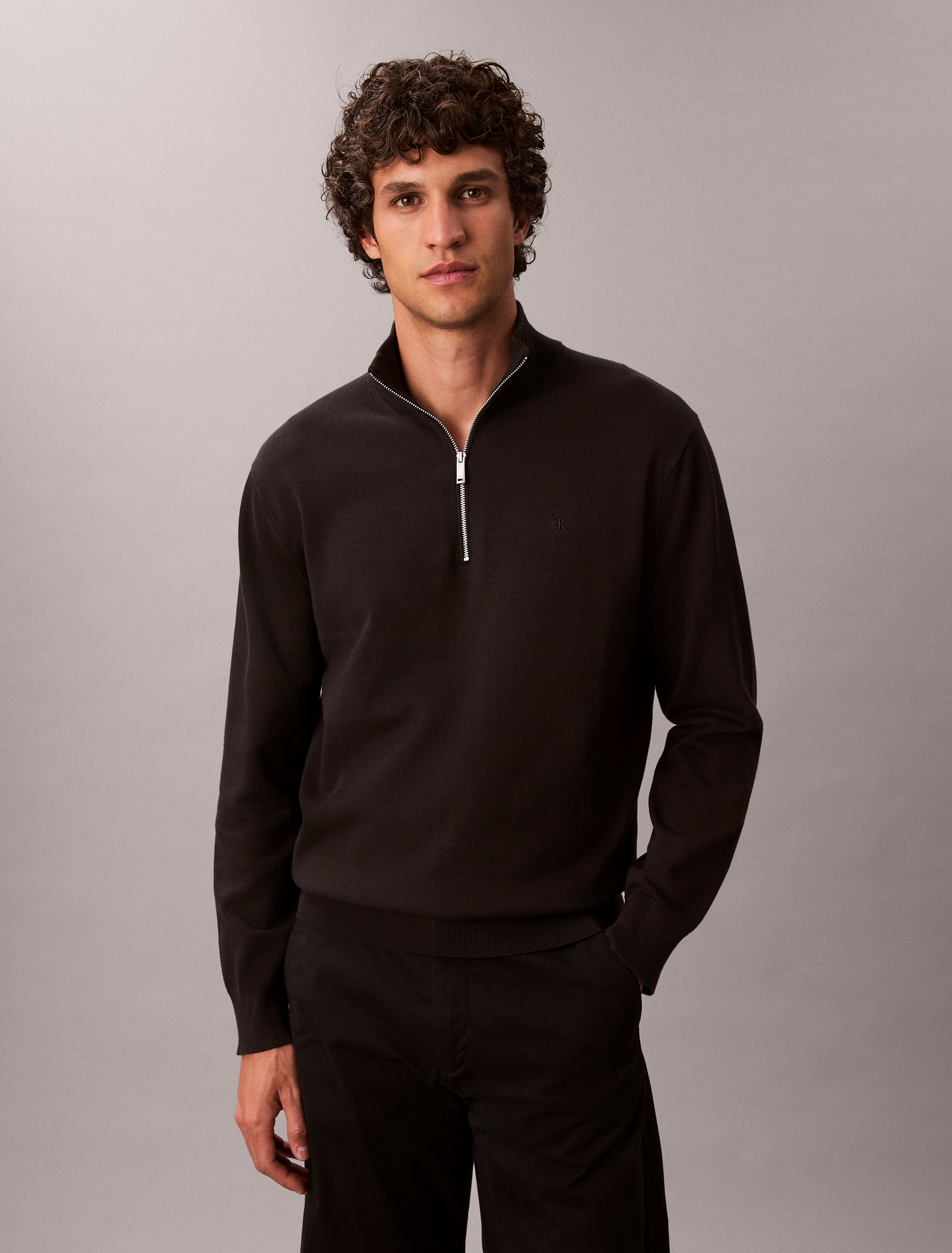 Calvin Klein Stehkragen mit Reißverschluss, Regular fit