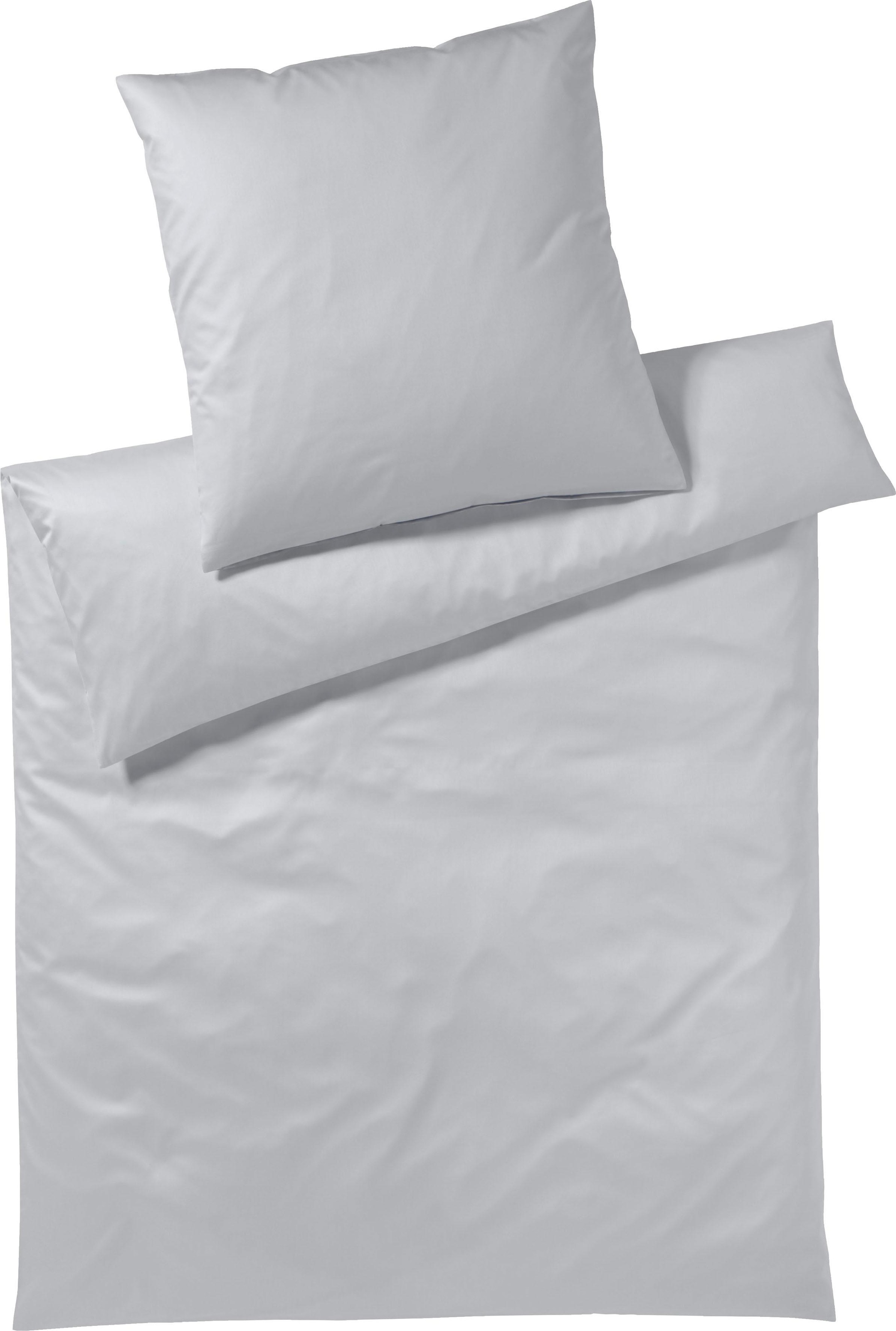 Yes for Bed Bettwäsche "Pure & Simple Uni in Gr. 135x200, 155x220 oder 200x200 cm" 2 Stk. Bettwäsche aus Baumwolle, zeitlose Bettwäsche mit seidigem Glanz