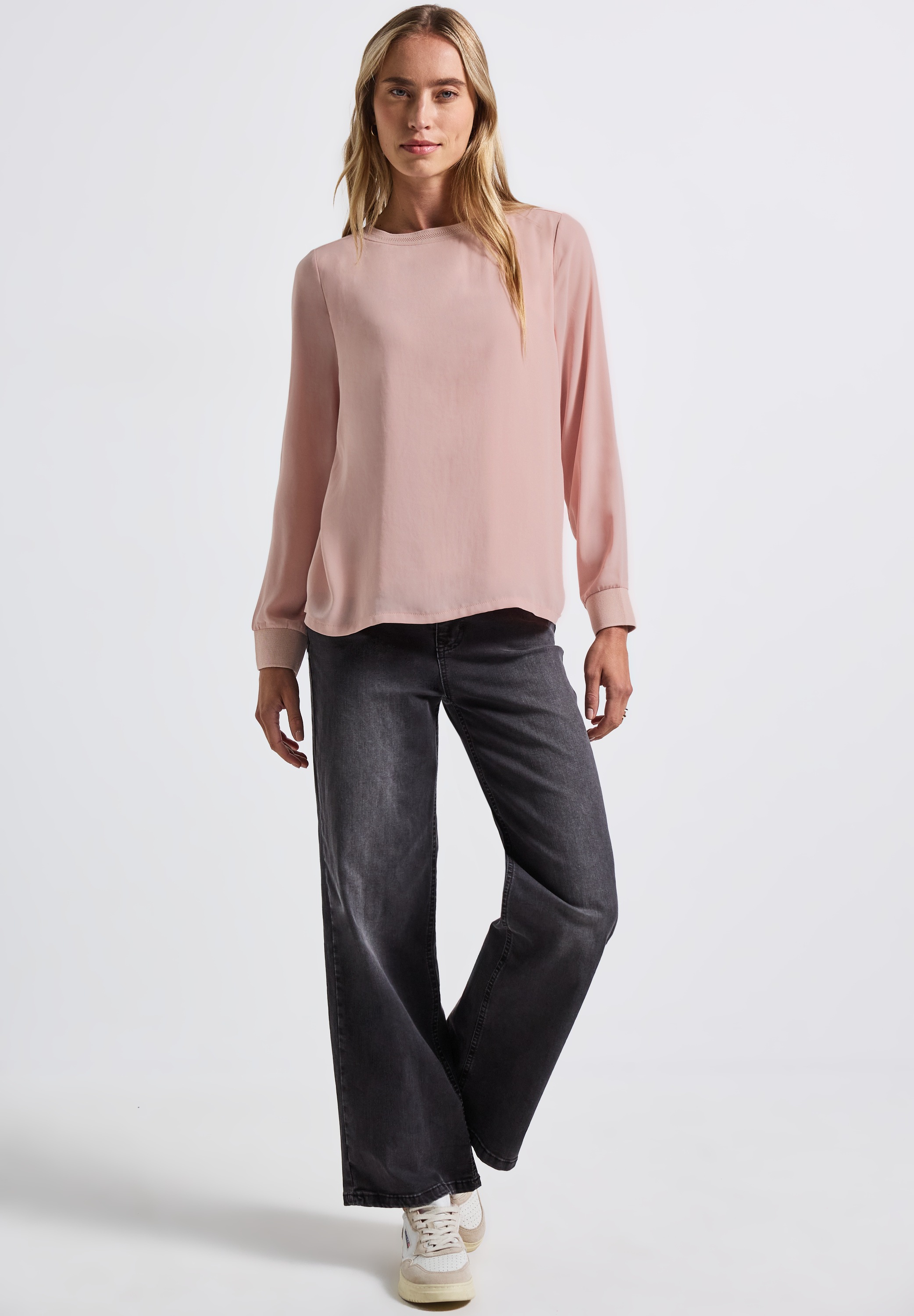 STREET ONE Langarmshirt, mit U-Boot-Ausschnitt