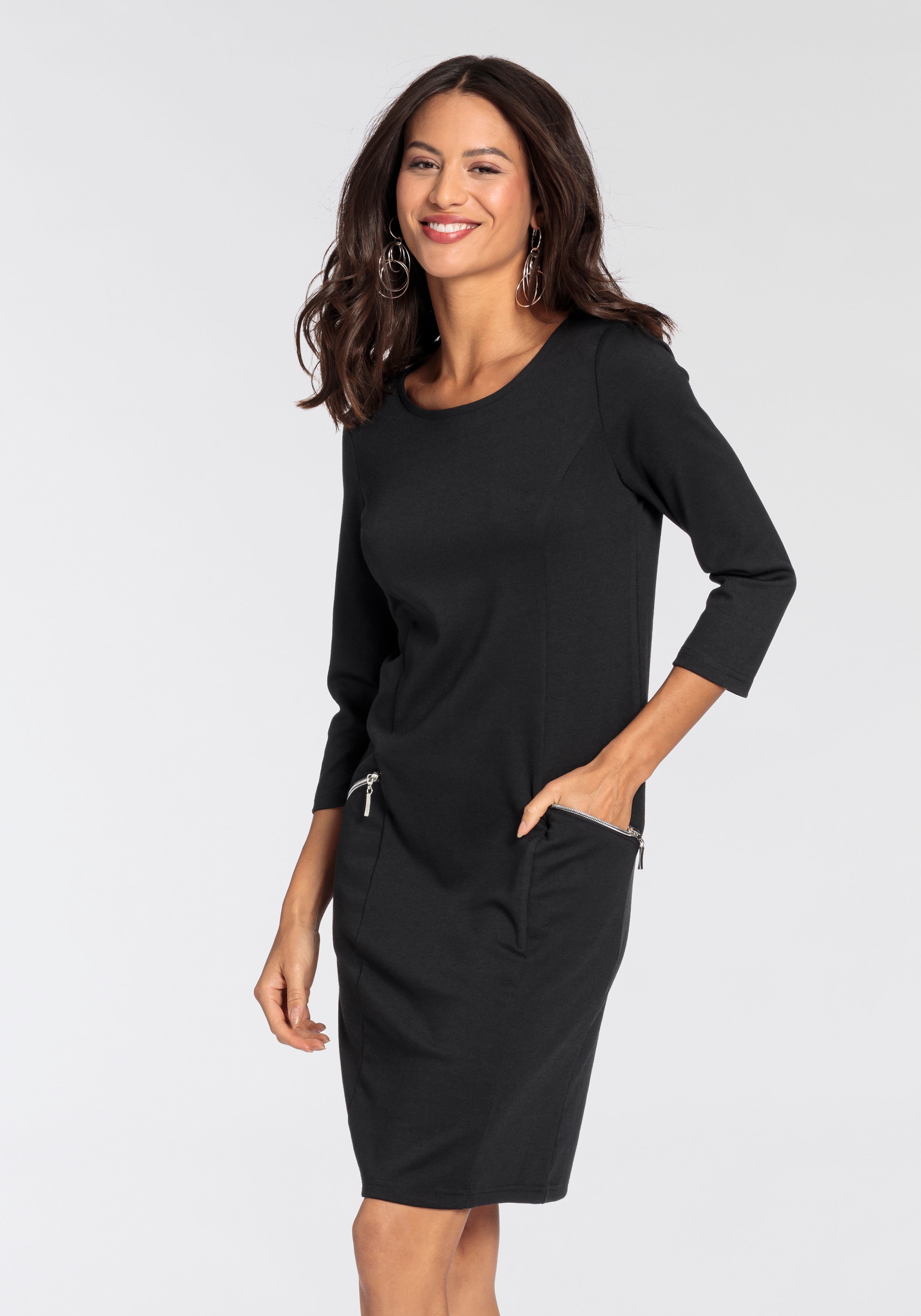 Laura Scott Jerseykleid Ziertaschen festlich, kurzes Kleid, figurbetont, au günstig online kaufen