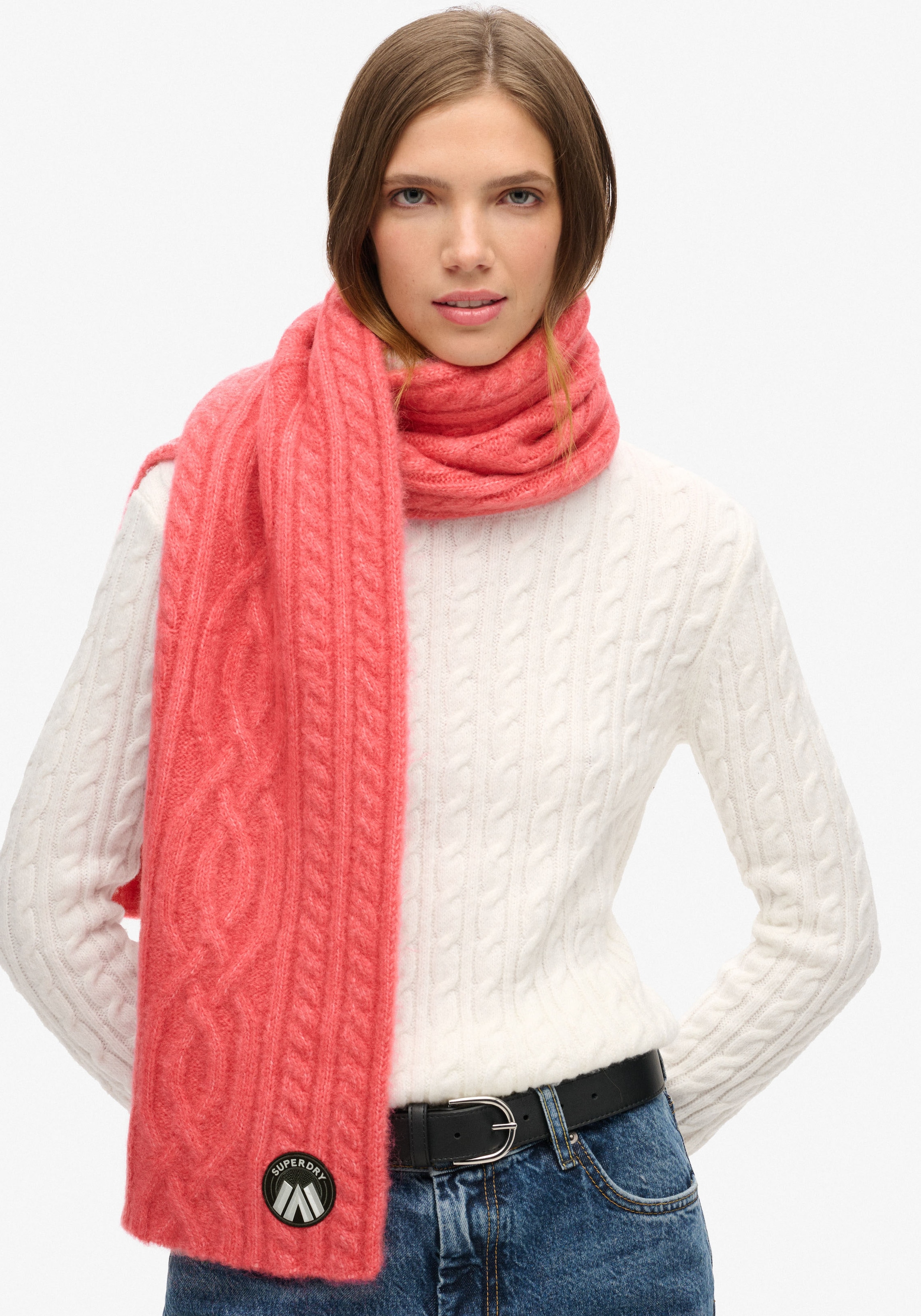 Superdry Strickschal "CABLE LUXE KNIT SCARF"