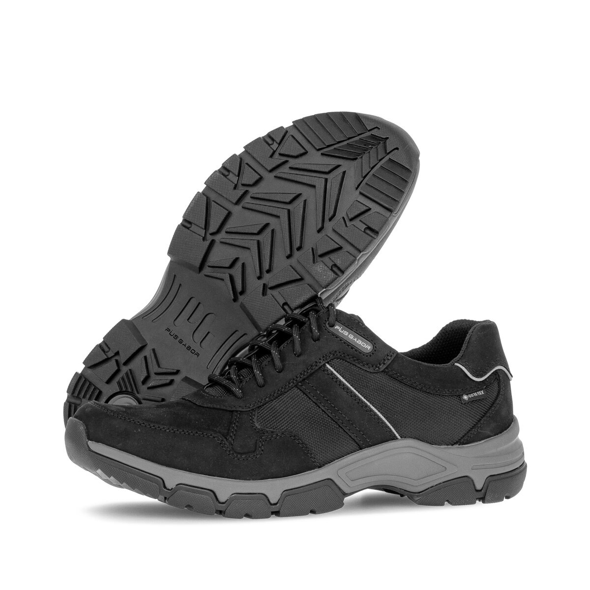 Sneaker GABOR "Sneaker low", Herren, Gr. 42,5, schwarz, Schuhe Sneaker 9