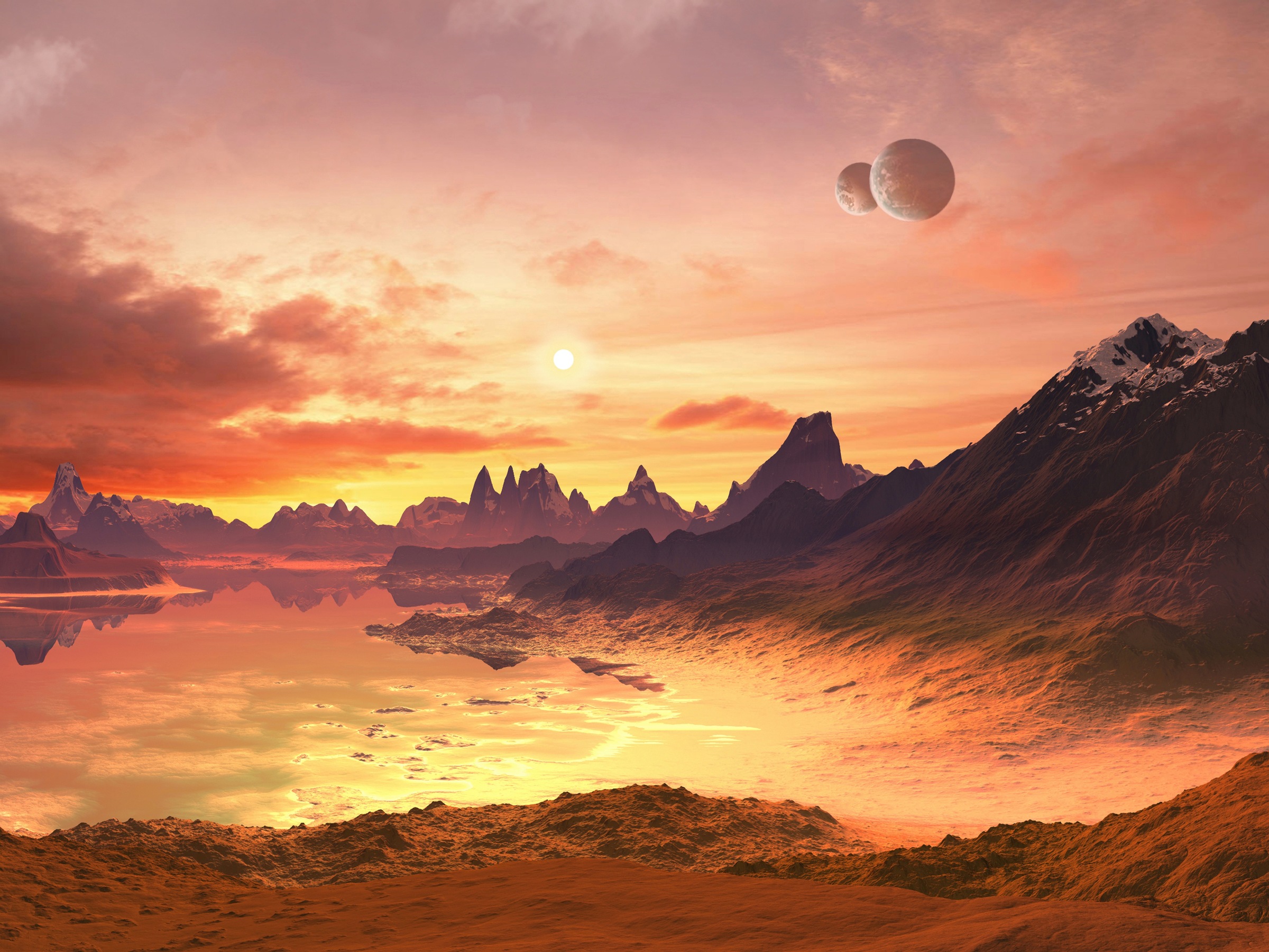 Fototapetas »PLANETEN-FUTURISTISCH WELTRAUM MOON GALAXIE UNIVERSUM«