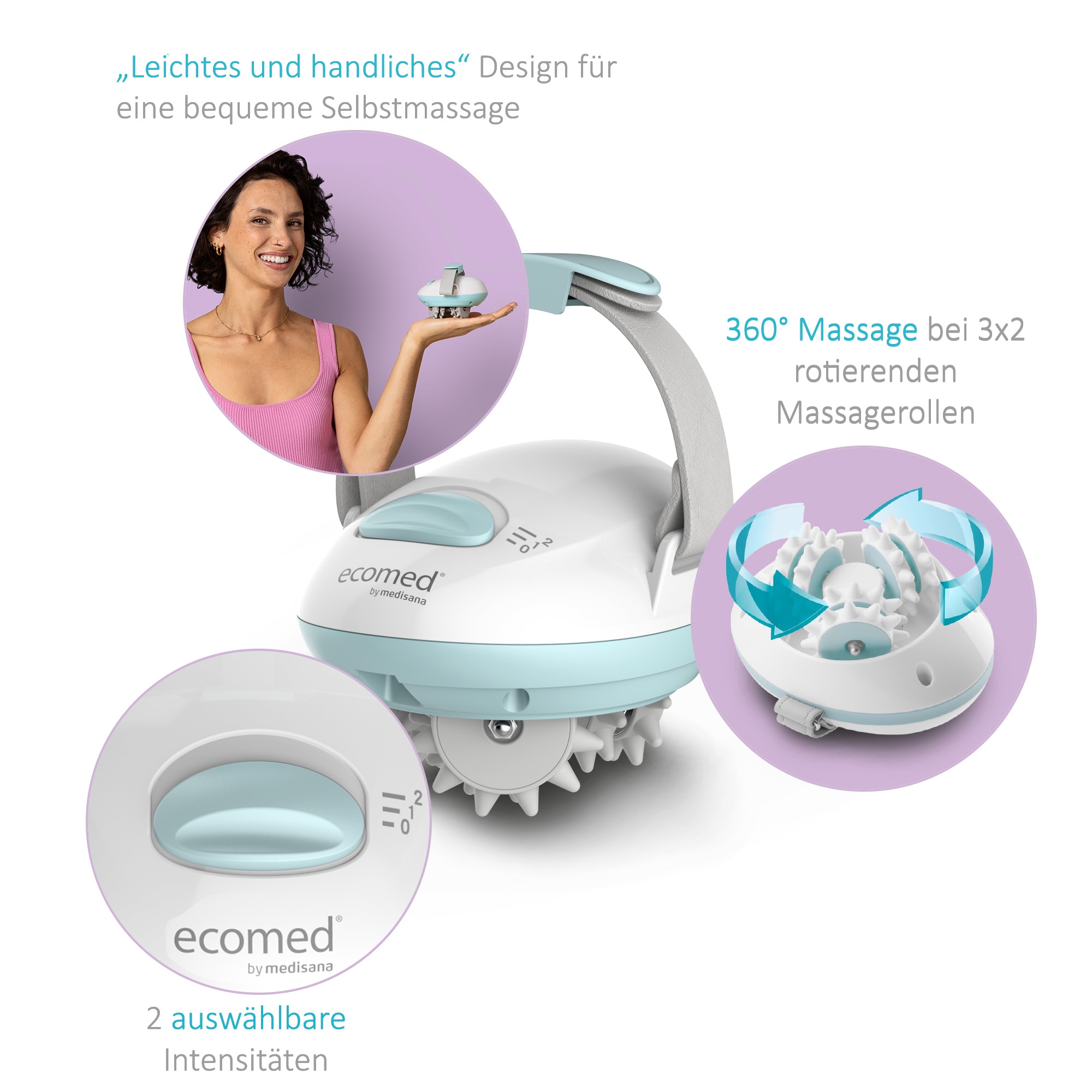 Medisana Massagegerät »AC-80E«, Cellulite-
Massagegerät im leichten, handlichen Design