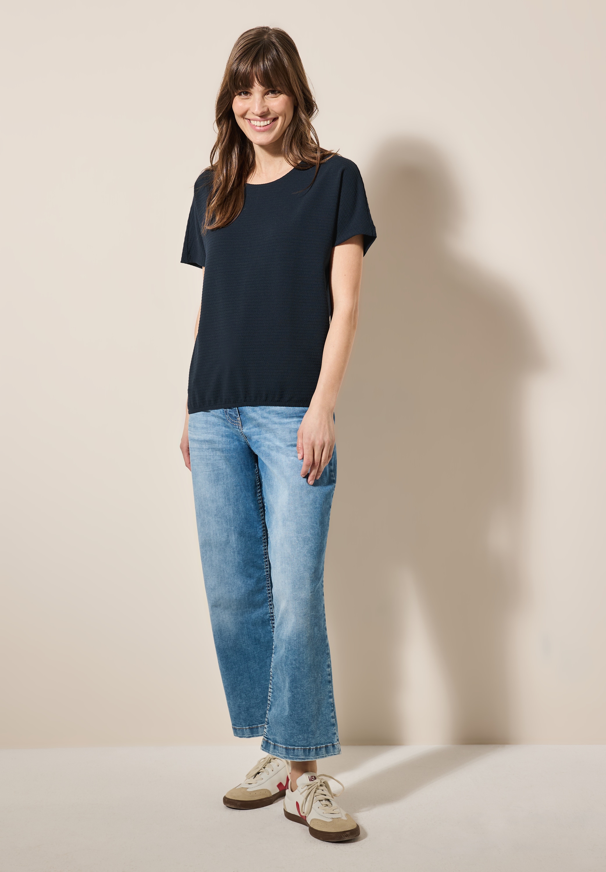 Cecil T-Shirt, mit Elastiksaum