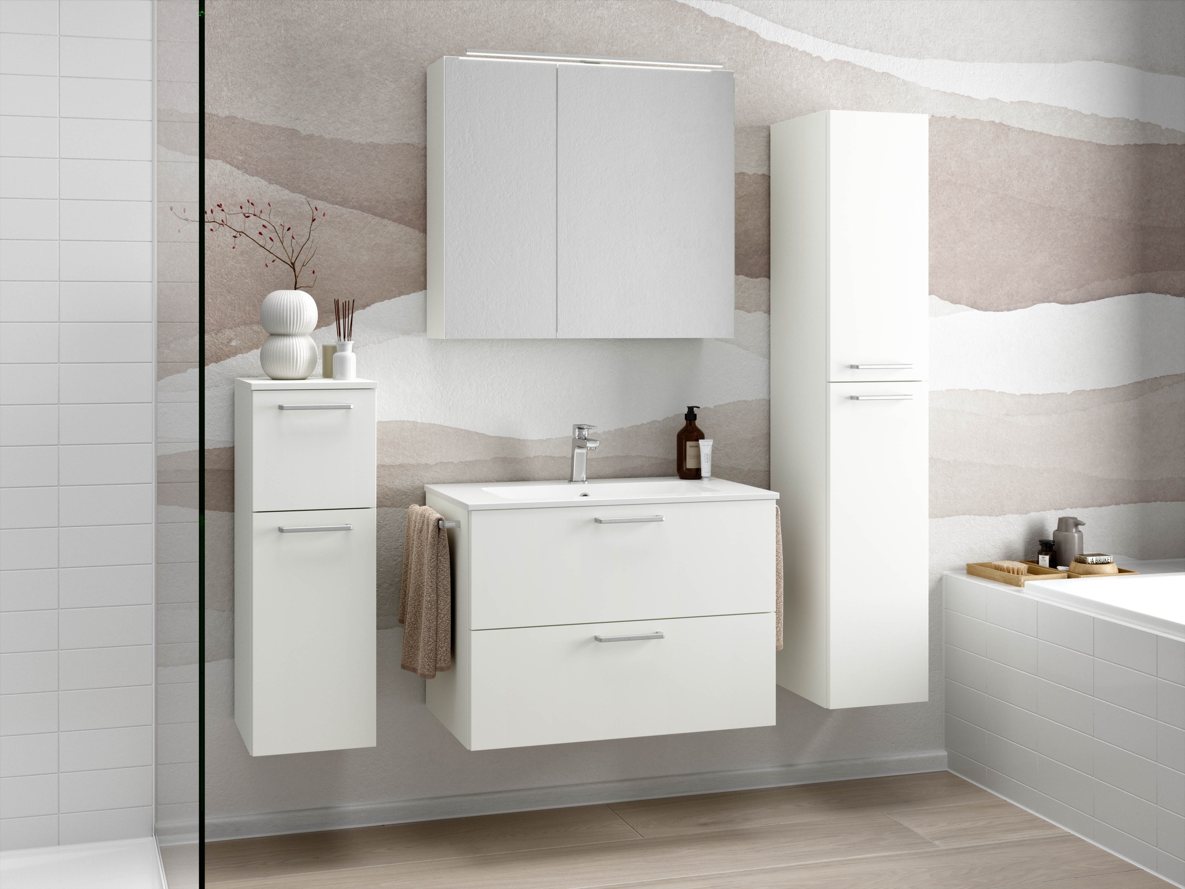 nobilia Waschtisch-Set "Tolvina" vormontiert, mit Soft-Close, 1 Stk. tlg. günstig online kaufen