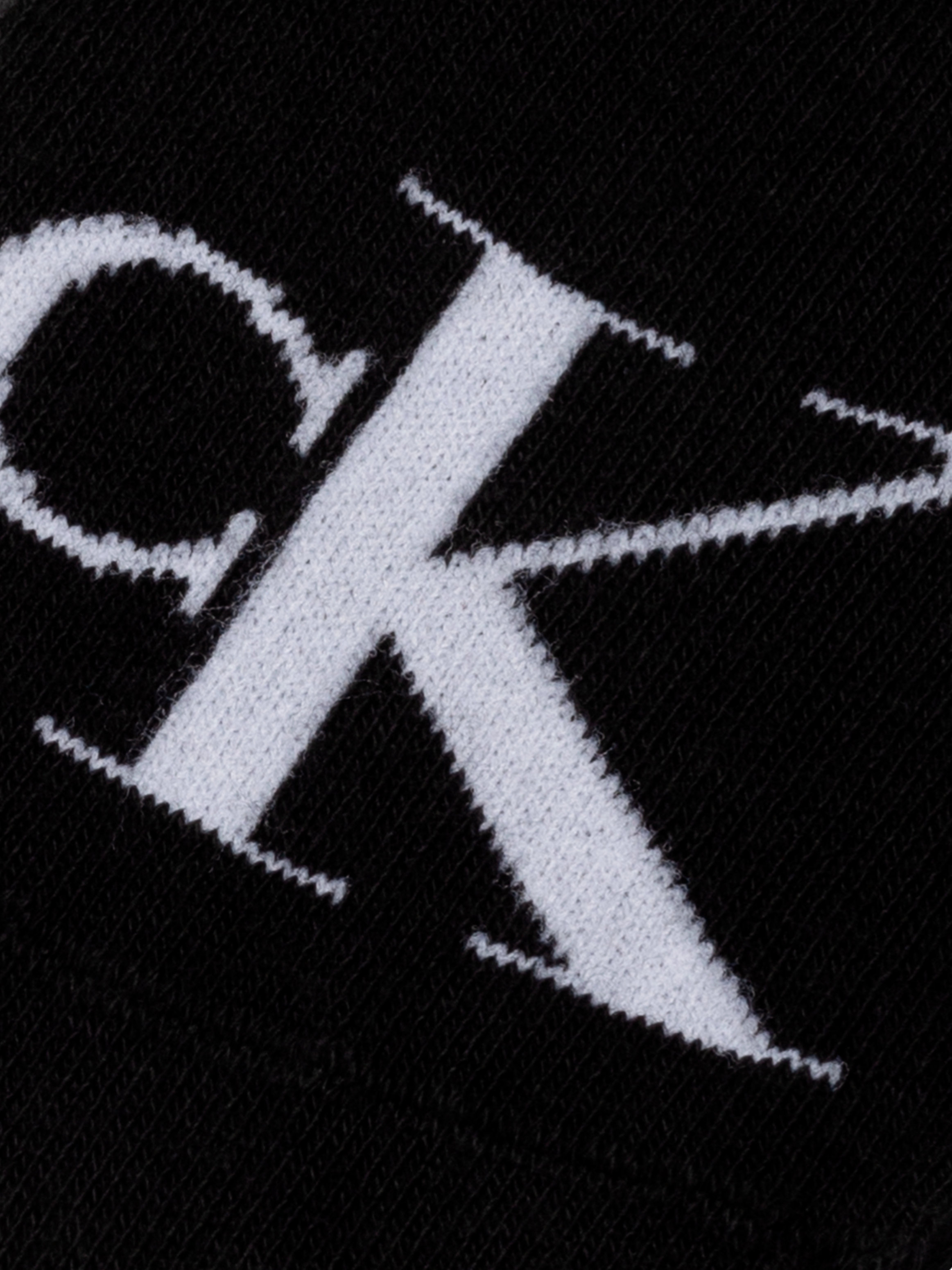 Thumbnail - Calvin Klein Jeans Füßlinge "CKJ WOMEN FOOTIE HIGH CUT 2P MONOGRAM", (2 Paar), Mit großer Logostickerei vorn