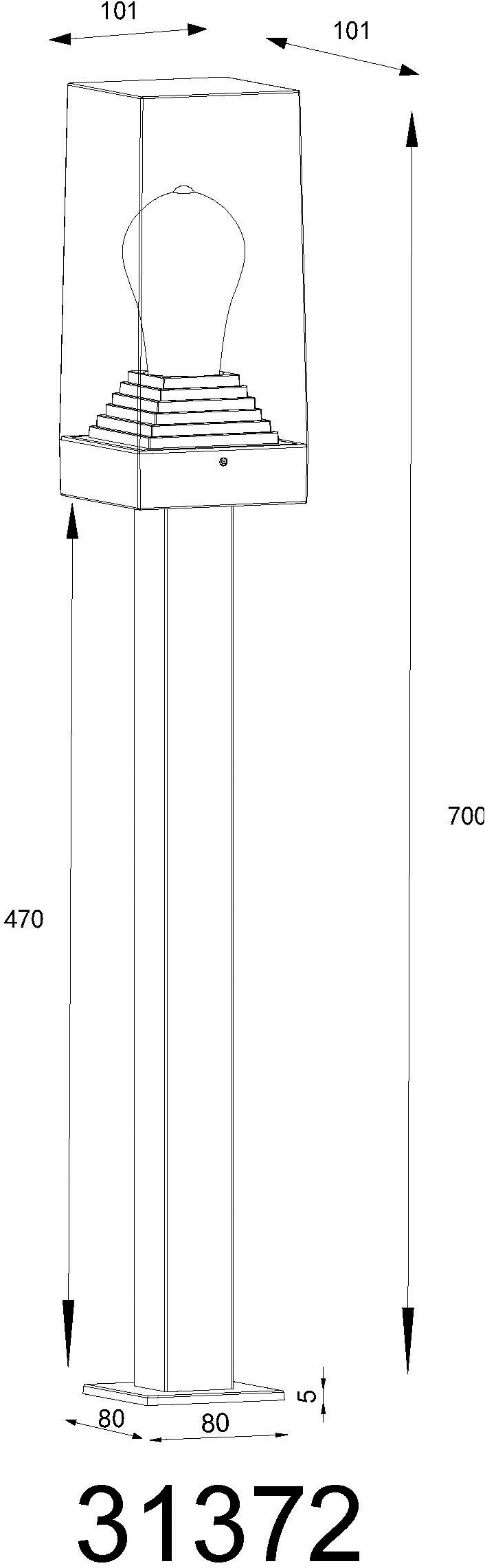 GLOBO LIGHTING Außen-Stehlampe »GABBA« E27 1 Stk. Außenleuchte für Garten & Terrasse modern