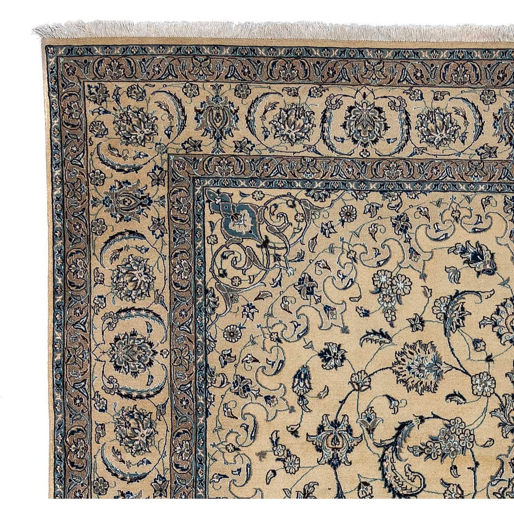 Wohnen Teppiche morgenland Wollteppich »Nain 9la Medaillon Beige 345 x 244 cm«, rechteckig, 0,6 mm Höhe, Unikat mit Zertifikat b
