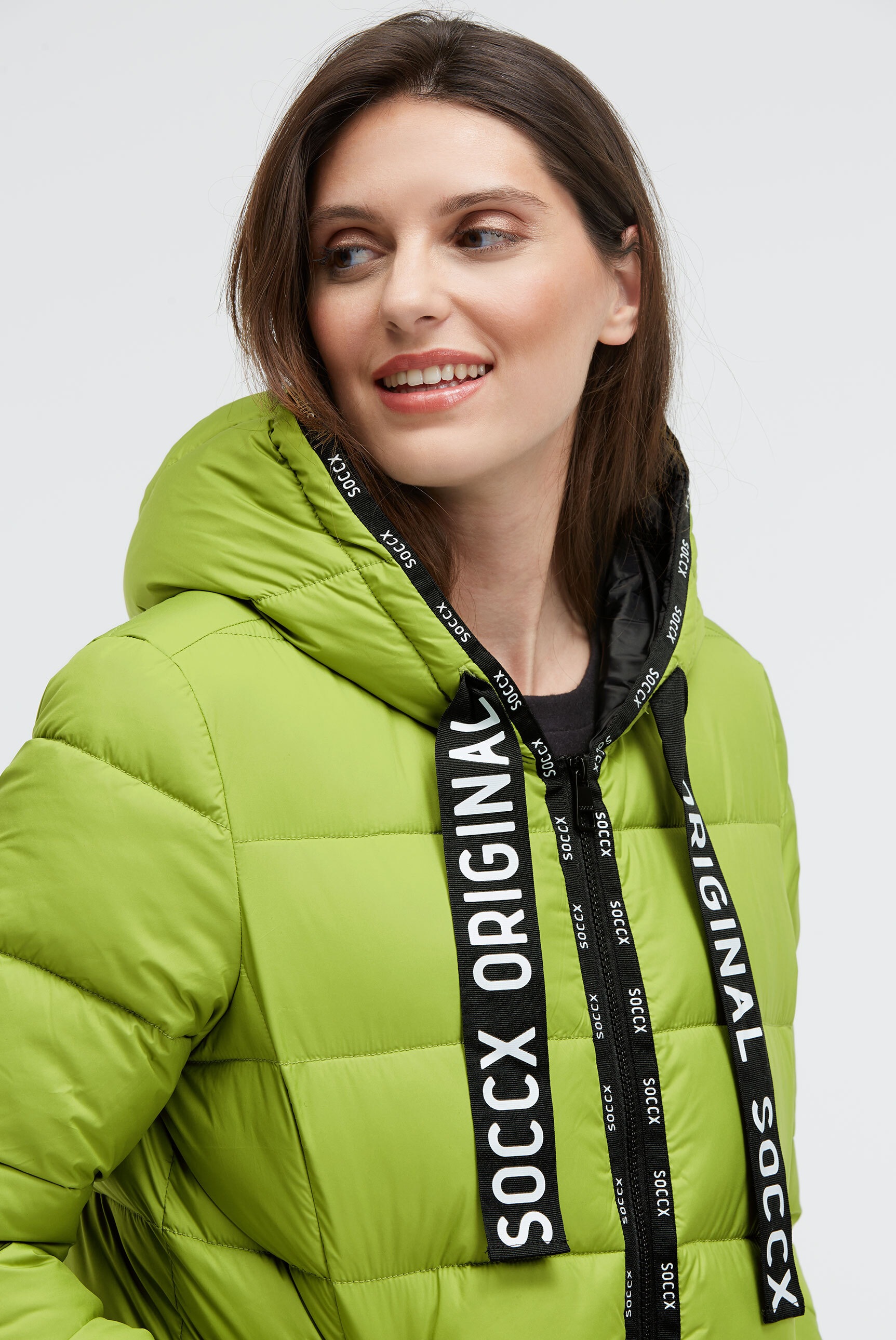 SOCCX Winterjacke mit Kapuze mit Reißverschluss an den Einschubtaschen