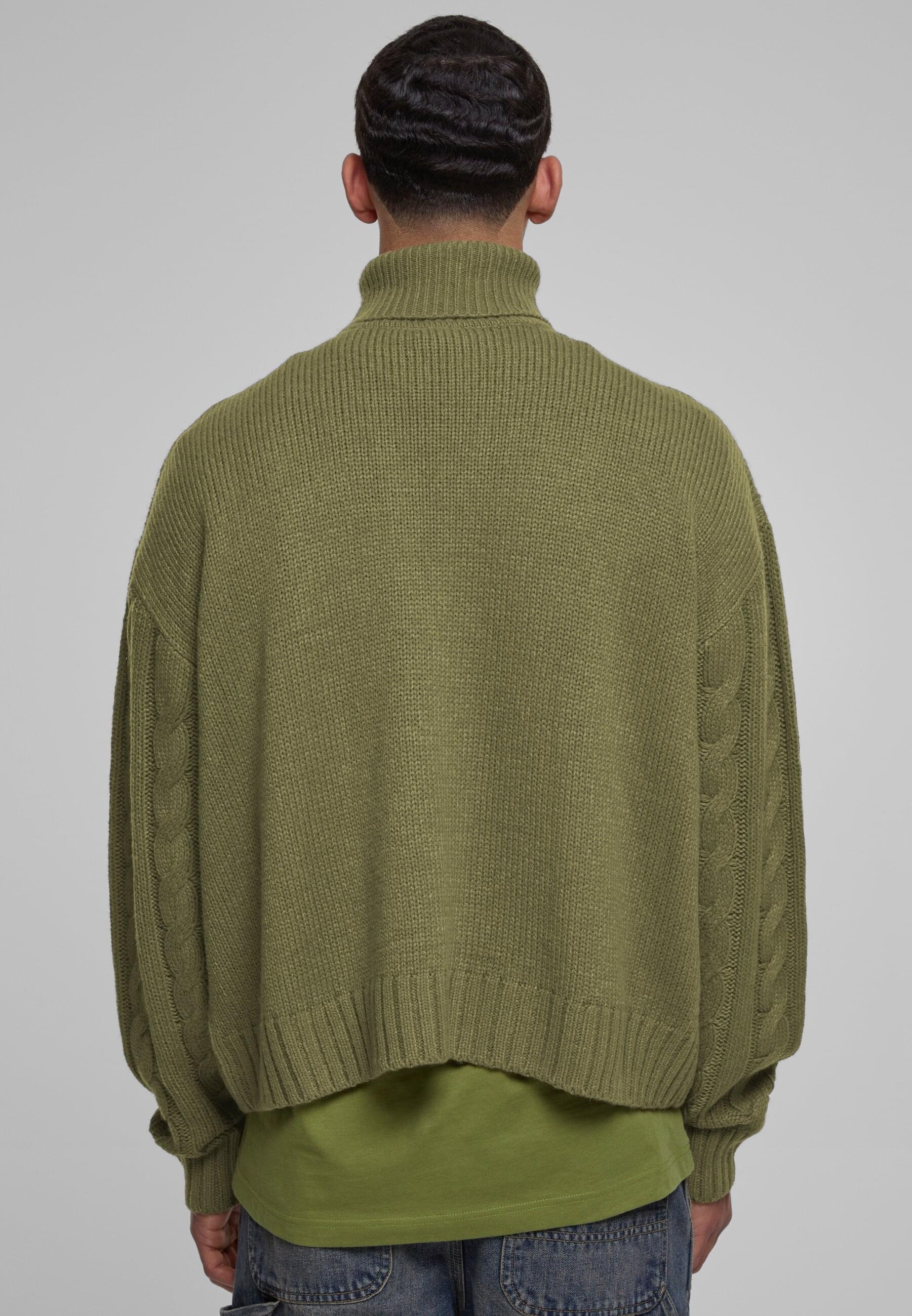 URBAN CLASSICS Rundhalspullover »Urban Classics Herren Boxy Roll Neck Sweater«, (1 tlg.)