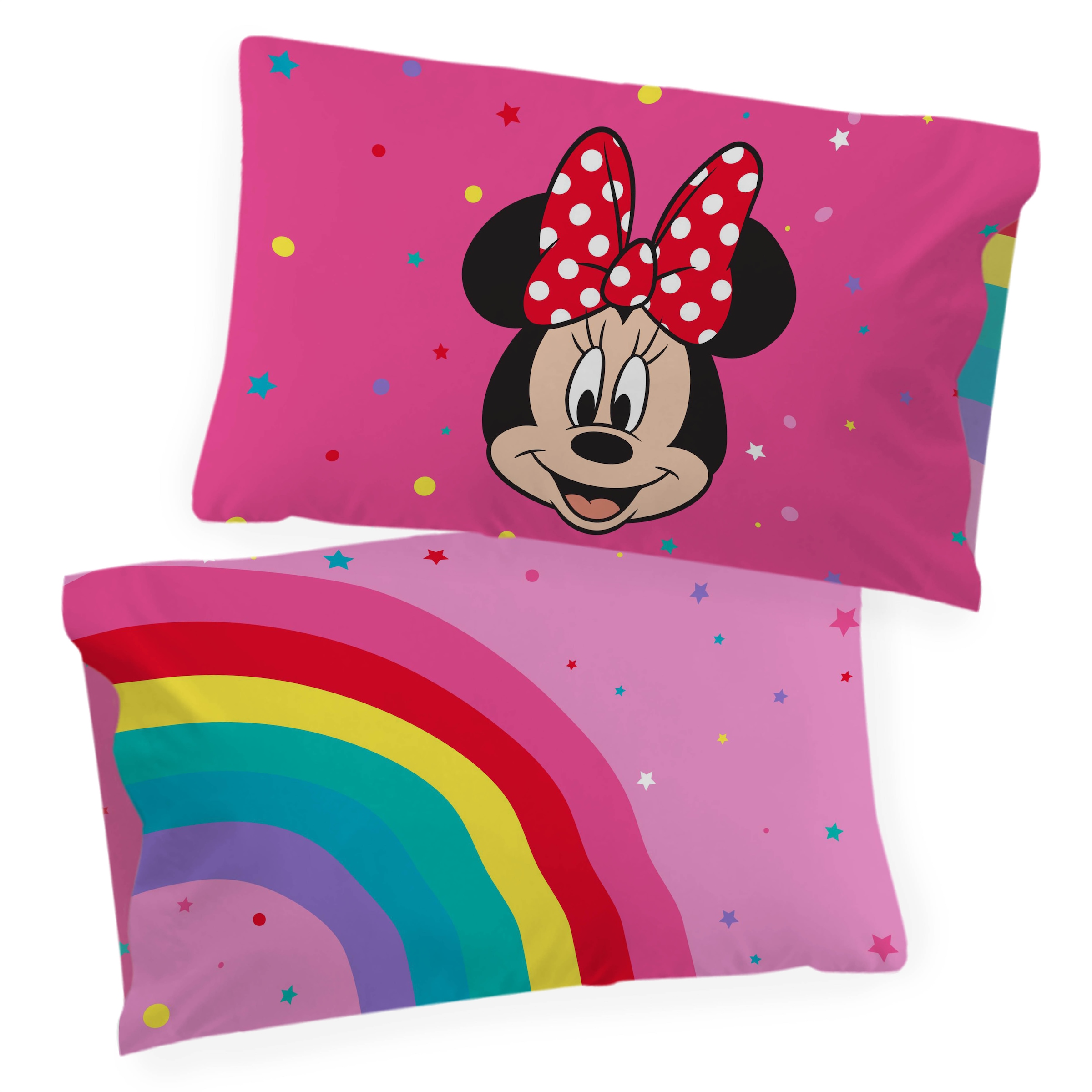 Disney Kinderbettwäsche »Minnie Mouse Rainbow« 2 100% Baumwolle
