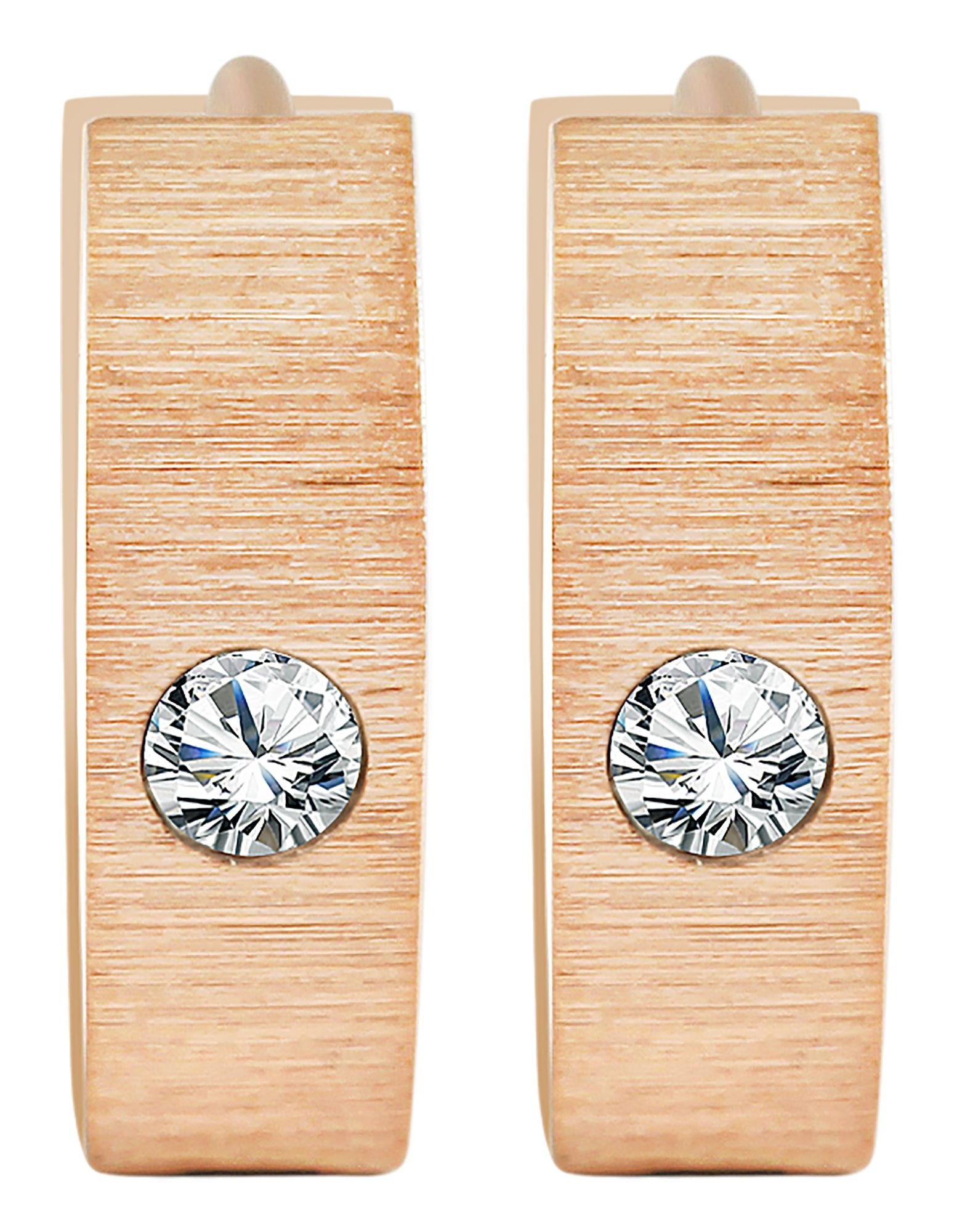 Adelia´s Paar Creolen "Ohrringe – Creole aus Edelstahl mit Strass Steinchen" Ein Geschenk, das Freude macht
