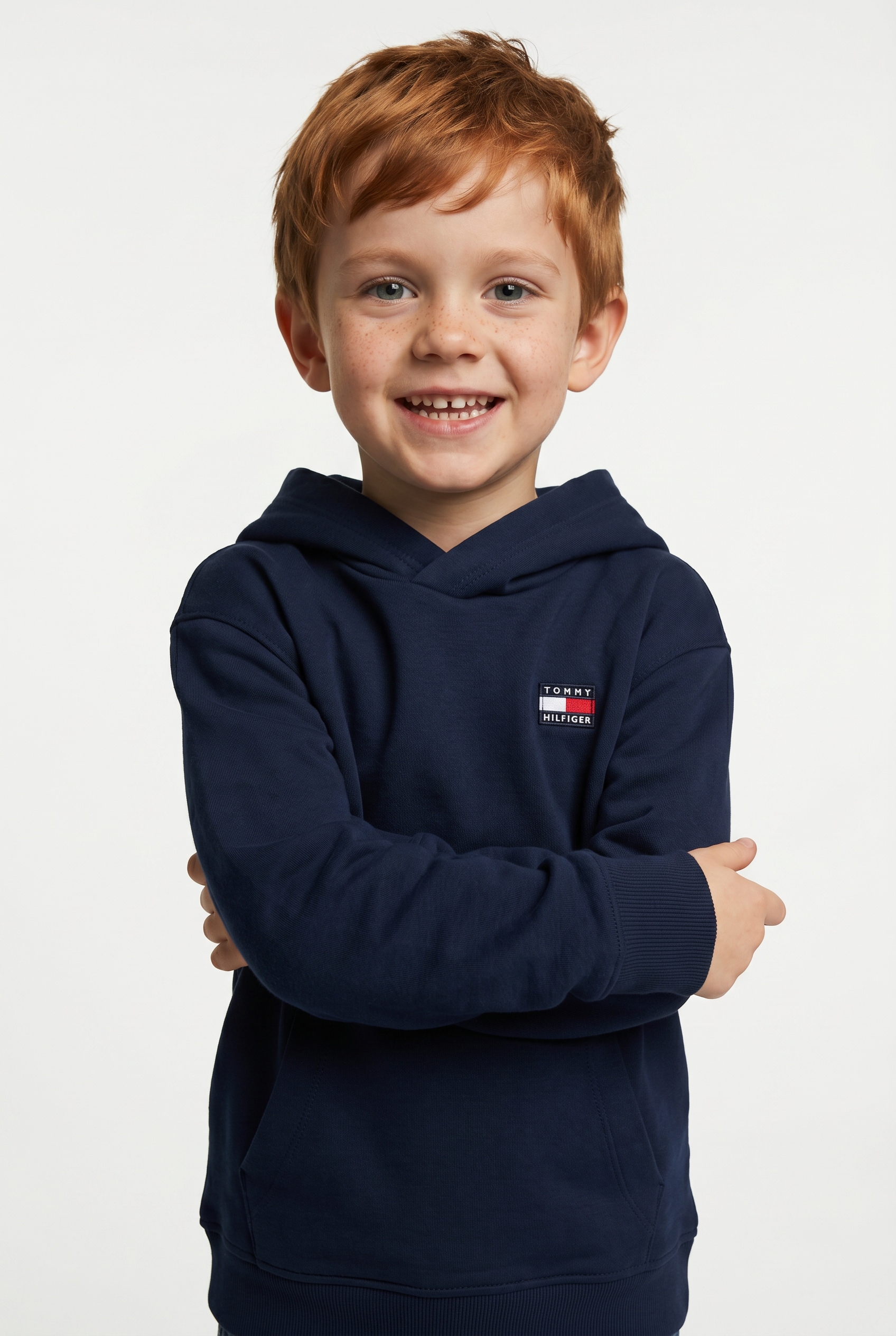 Tommy Hilfiger Kapuzensweatshirt, Kängurutasche, reine Baumwolle, Kinder bis 16 Jahre