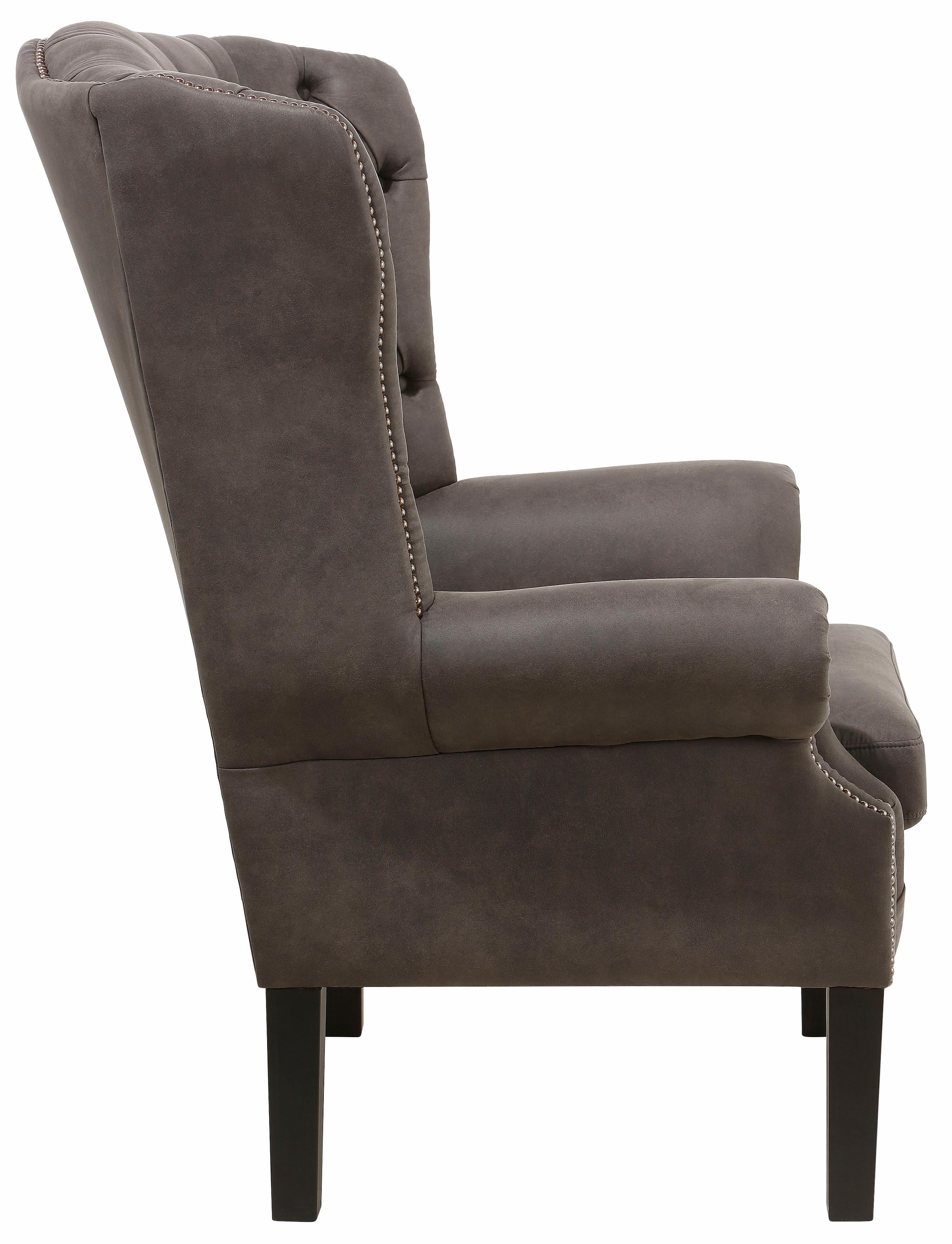Home affaire Sessel »Bedford Ohrensessel Chesterfield«, mit aufwendiger Knopfheftung und geschwungenen Armlehnen
