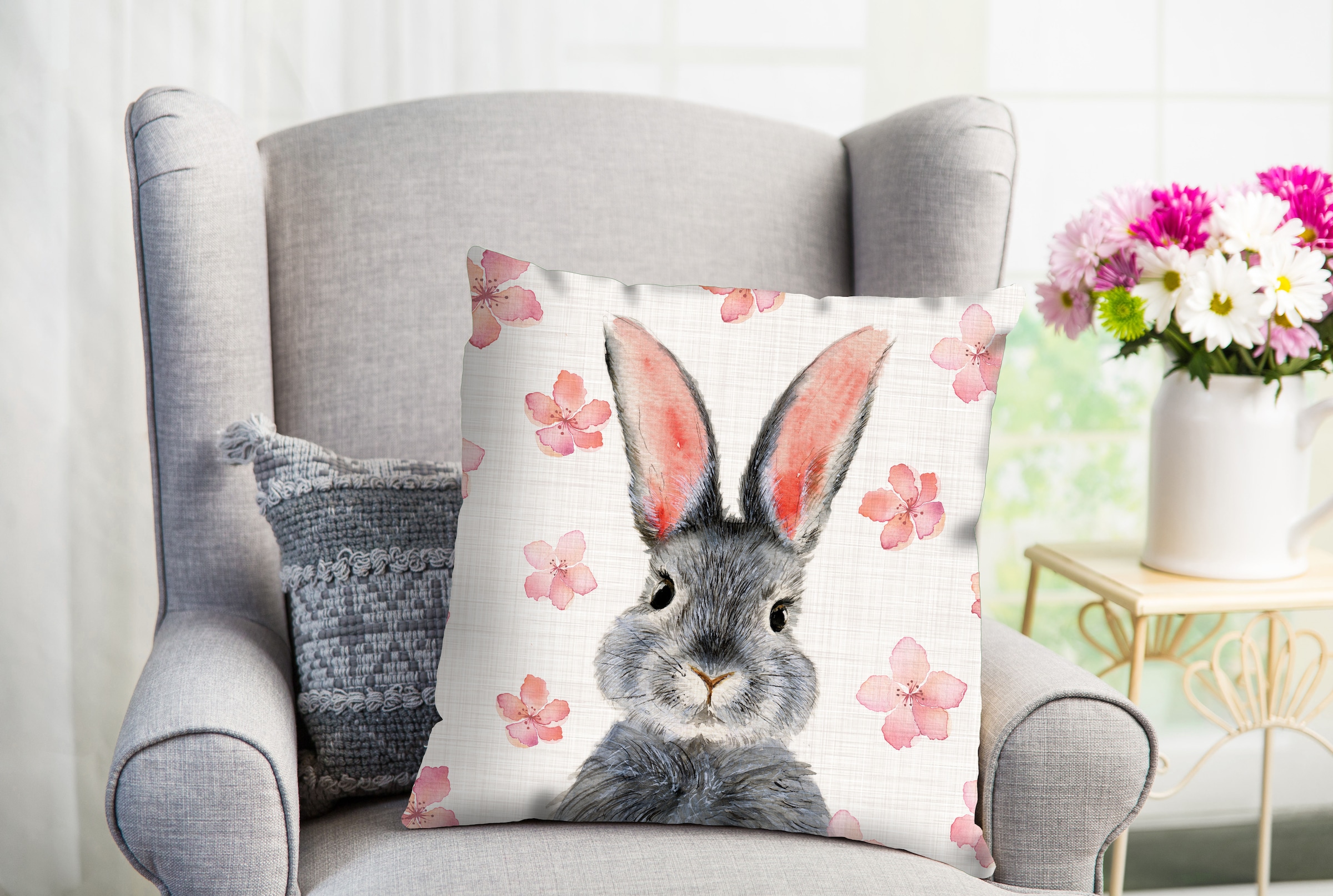 queence Dekokissen "Baluga" süßer Hase günstig online kaufen