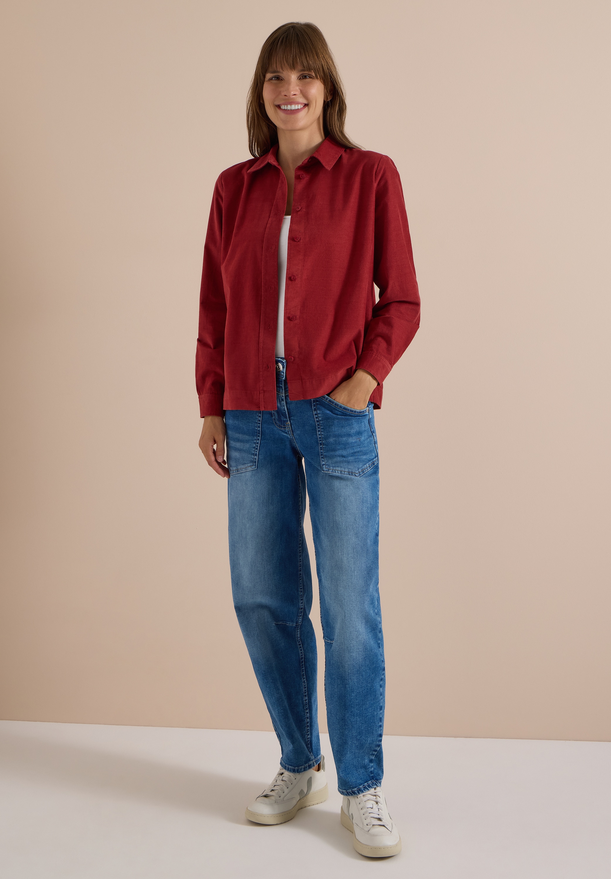 Cecil Hemdbluse in Cord-Optik