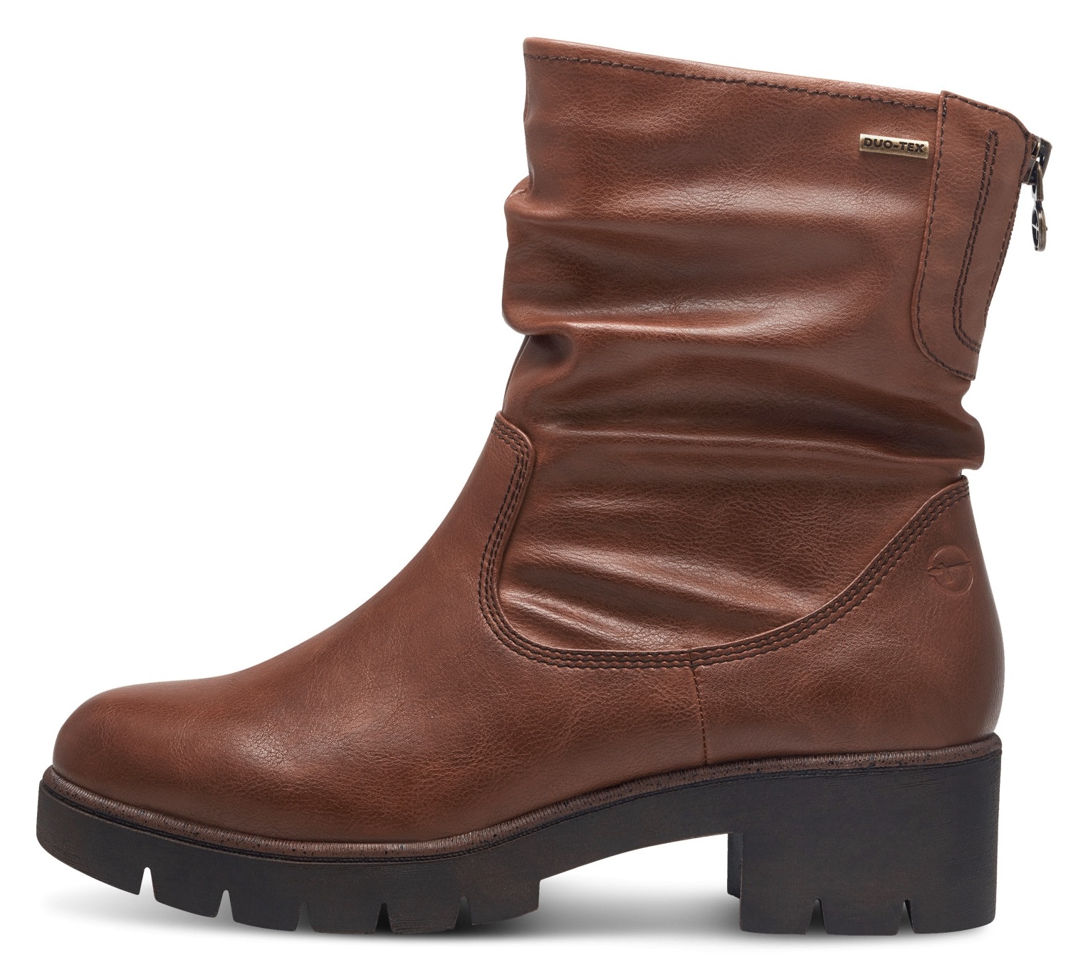 Tamaris Winterstiefelette, Blockabsatz, Winterboots mit Falten am slouchy Schaft