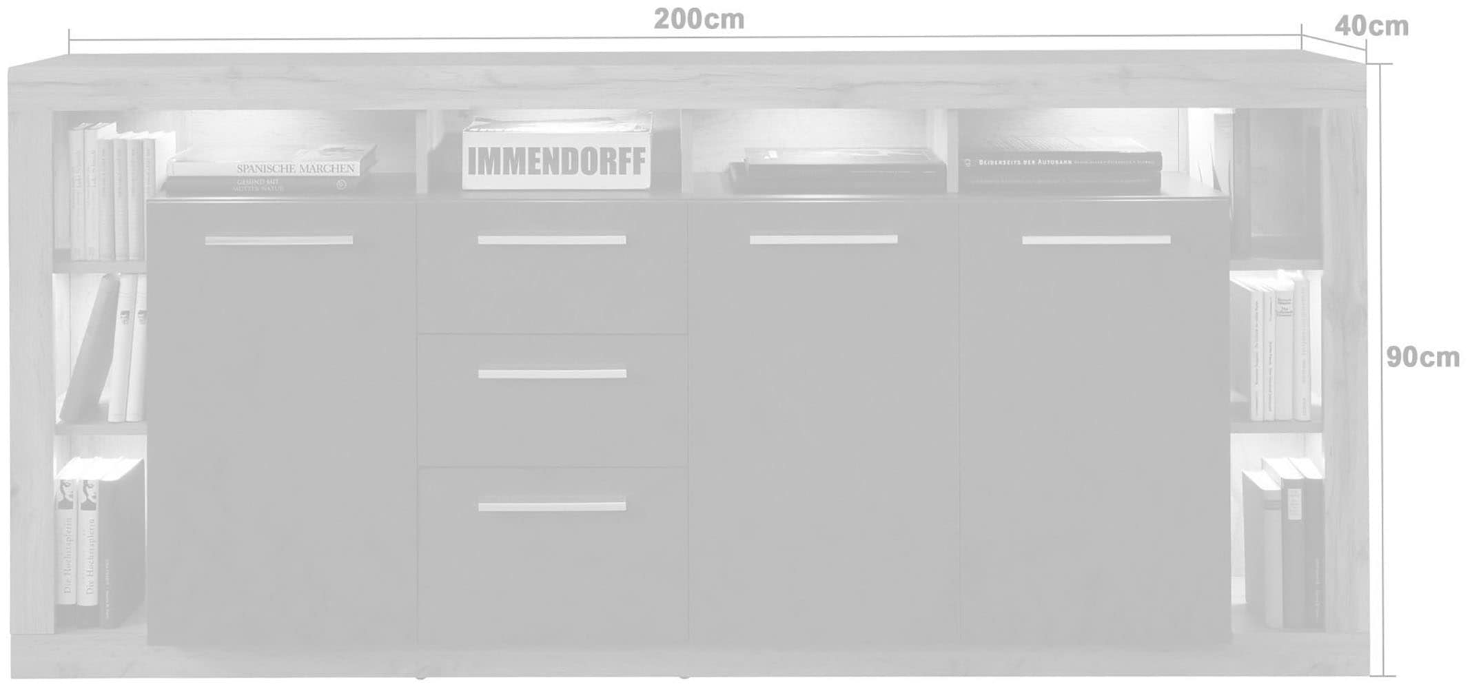 INOSIGN Sideboard »Gwendolyn«, moderner, großer Wohnzimmerschrank | BAUR | Hängeschränke