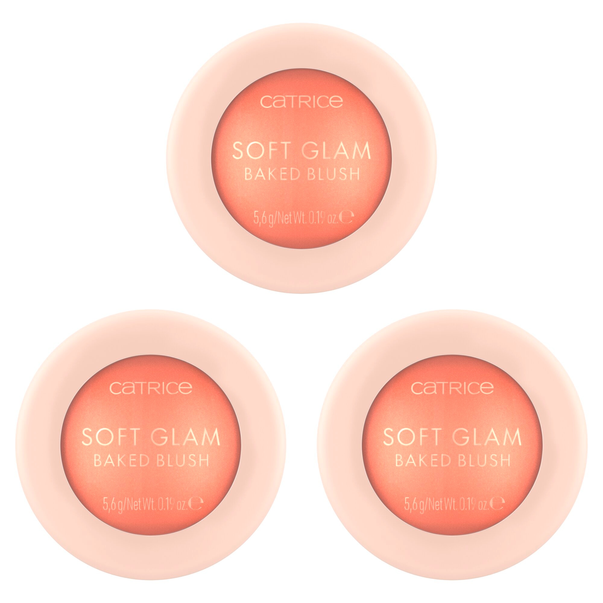CATRICE Damen Rouge "Soft Glam Baked Blush", 16,8 g, orange, Teint-Kosmetika, Lichtreflektierende Perlen für eine natürliche Ausstrahlung