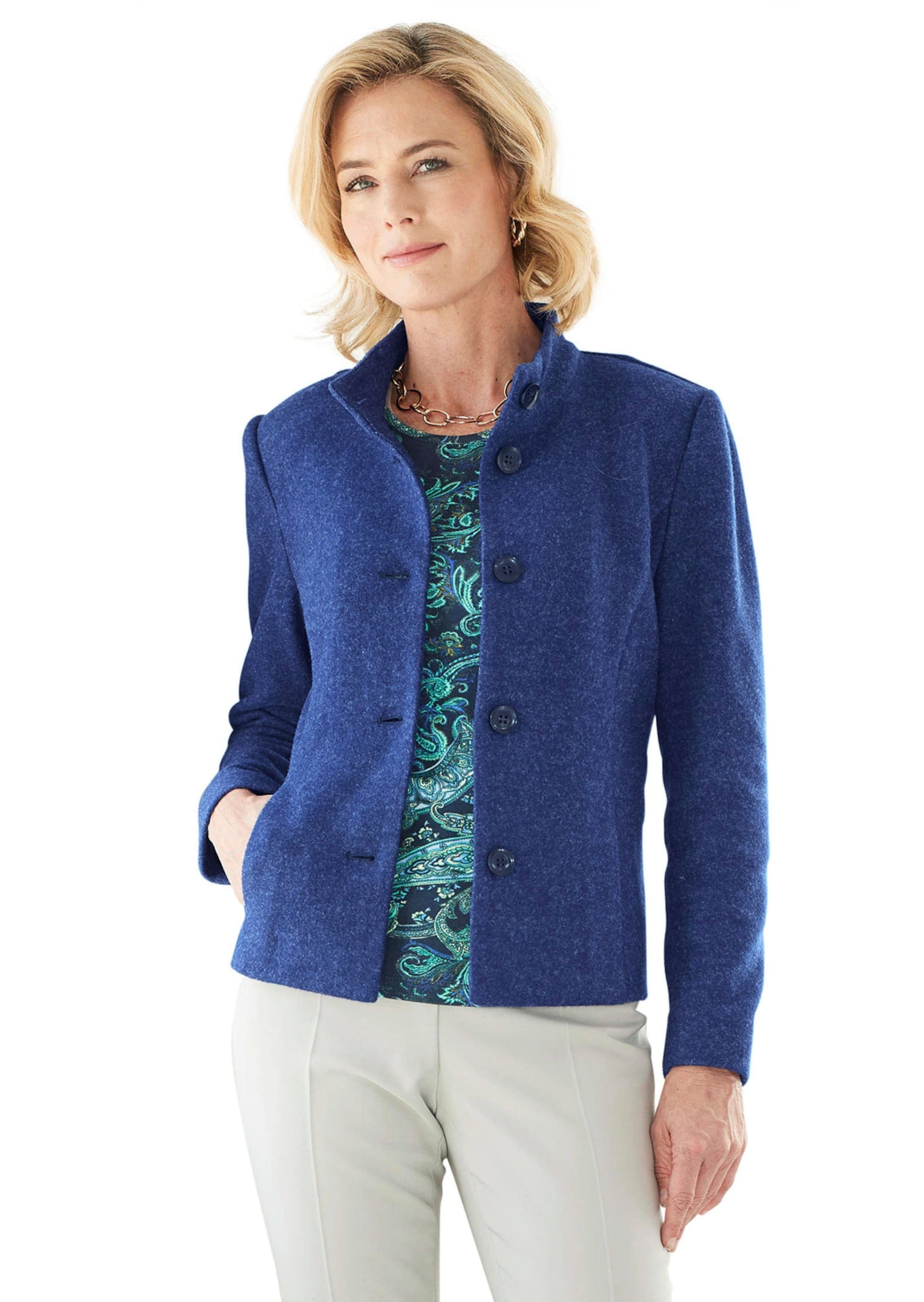 GOLDNER Jackenblazer »Kurzgröße Blazer mit raffinierter Kragenlösung« Sonstiges