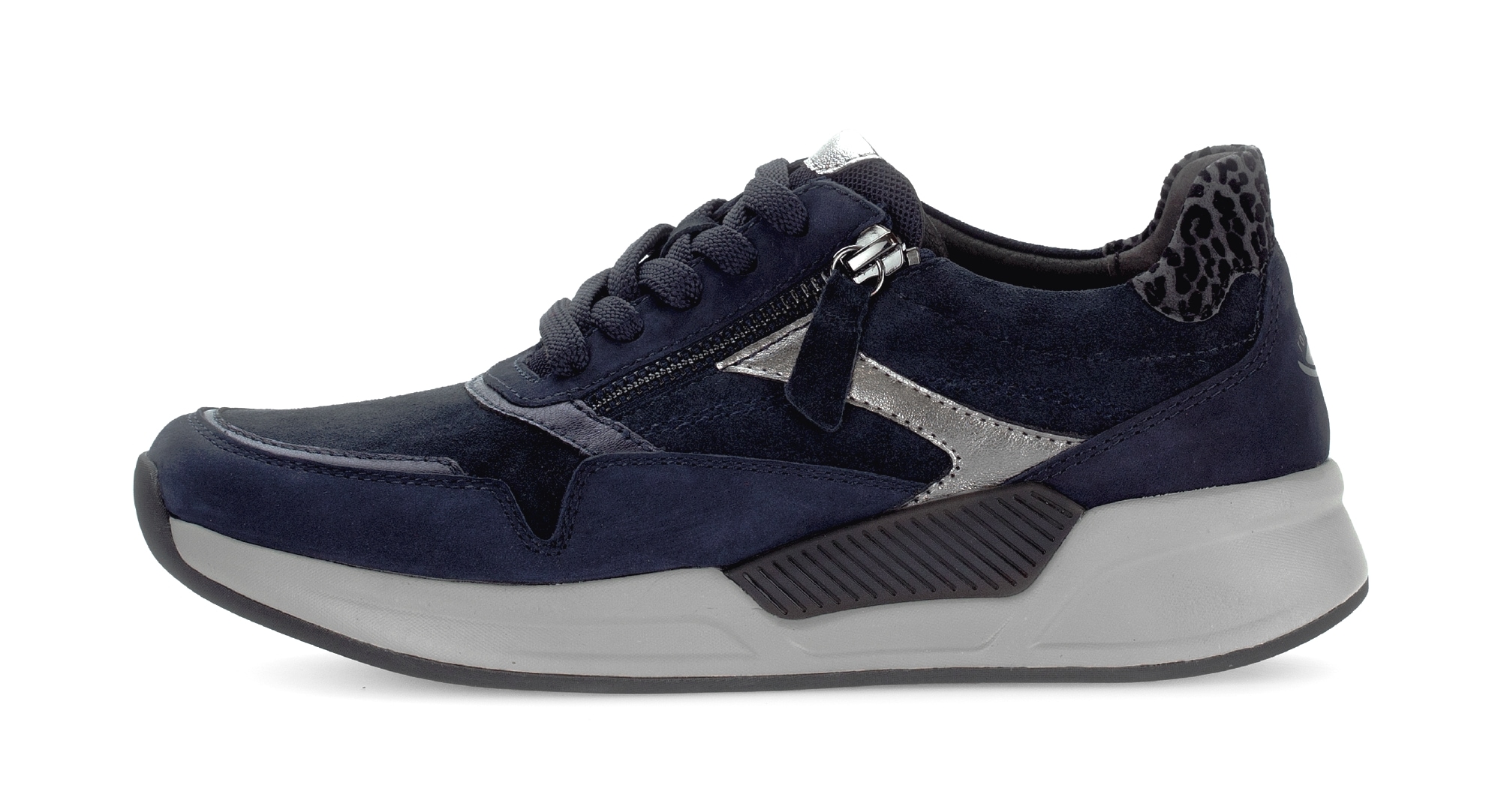 Gabor Rollingsoft Keilsneaker, Schnürschuh, Halbschuh, Freizeitschuh mit seitlichem Reißverschluss
