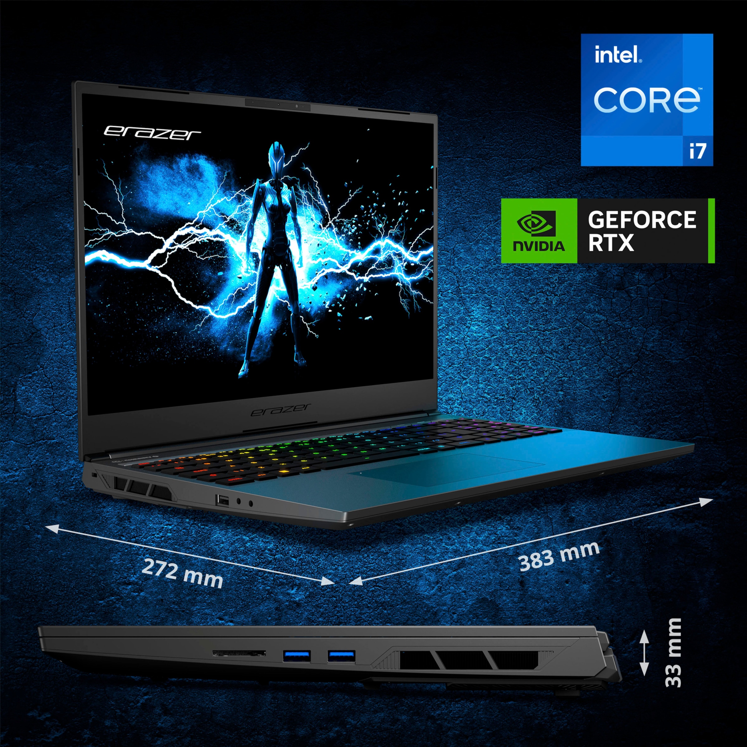 Medion® Gaming-Notebook »ERAZER Major X20«, 40,6 cm, / 16 Zoll, Intel, Core i7, GeForce RTX 4070, 1000 GB SSD