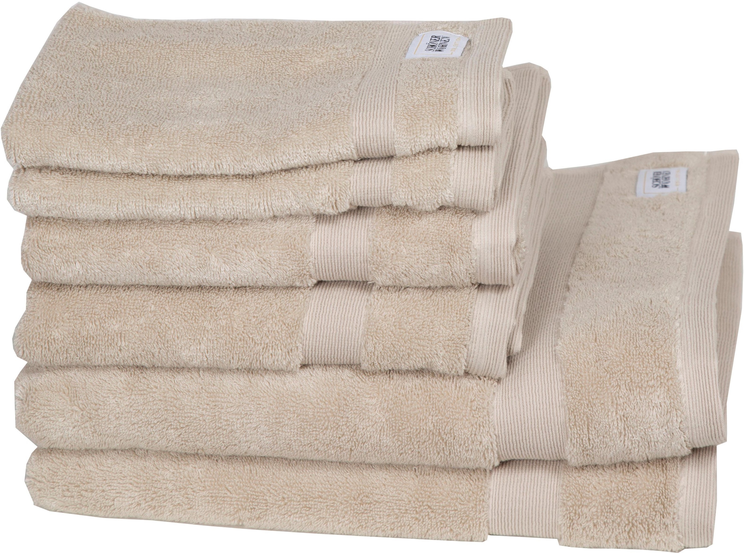 SCHÖNER WOHNEN-Kollektion Handtuch Set "Cuddly", (Set, 6 St., 2 Handtücher 50x100 cm-2 Badetücher 70x140 cm-2 Gästetüche