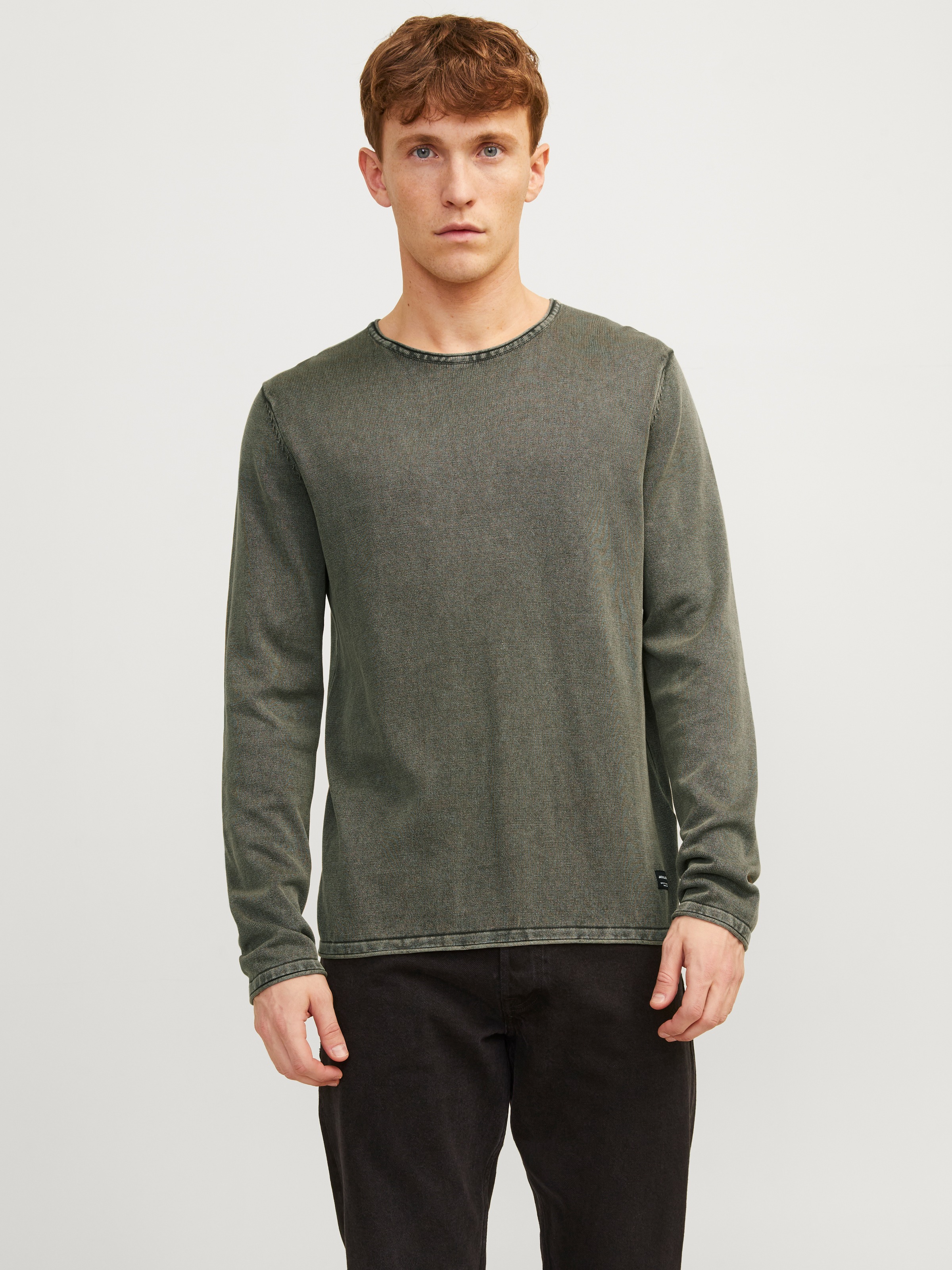 Jack & Jones Rundhalspullover "JJELEO KNIT CREW NECK NOOS" Baumwolle, regul günstig online kaufen