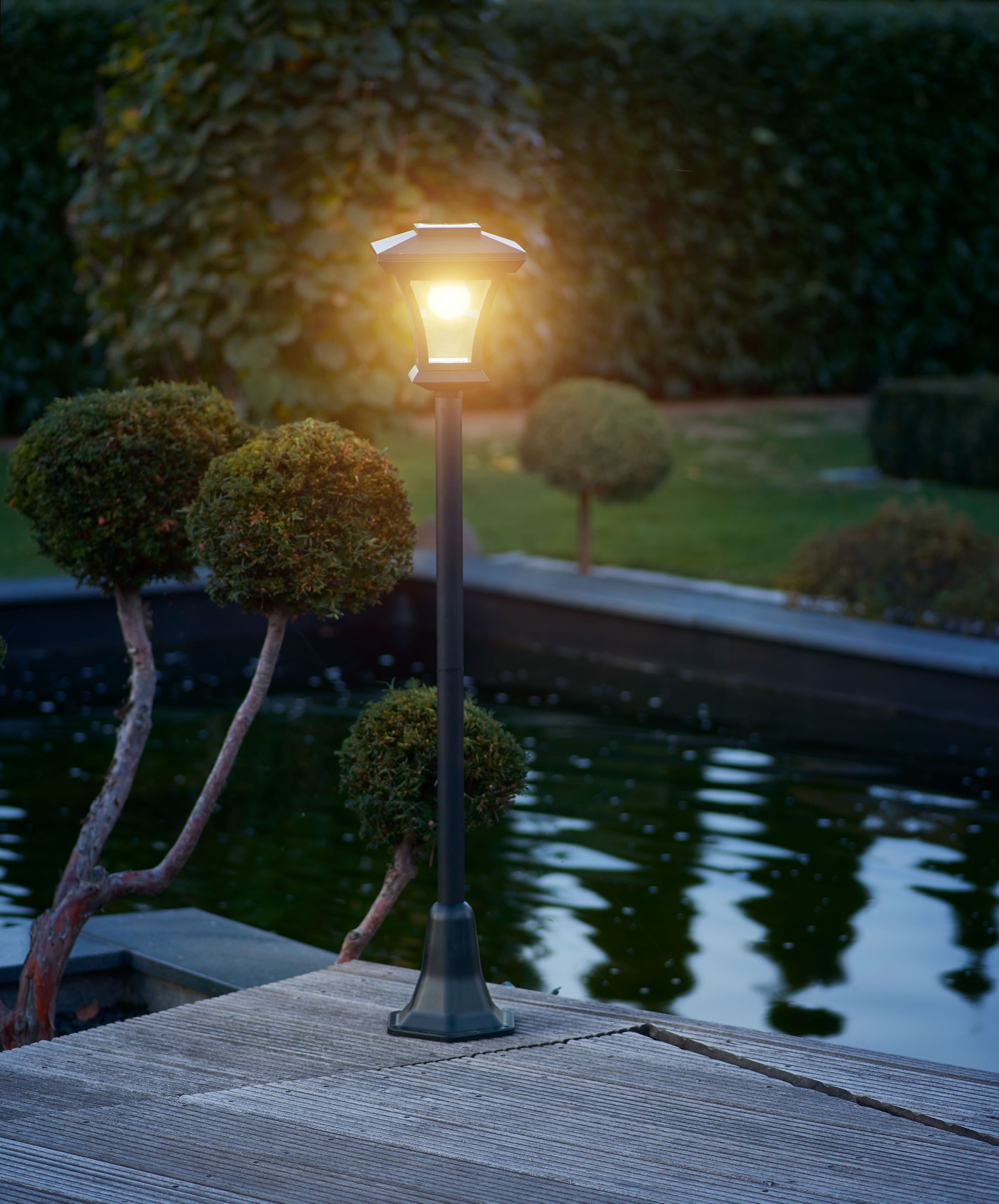 IC Gardenworld LED Außen-Stehlampe »IC GW  LED Solar Laterne 120cm« LED-Modul Warmweiß