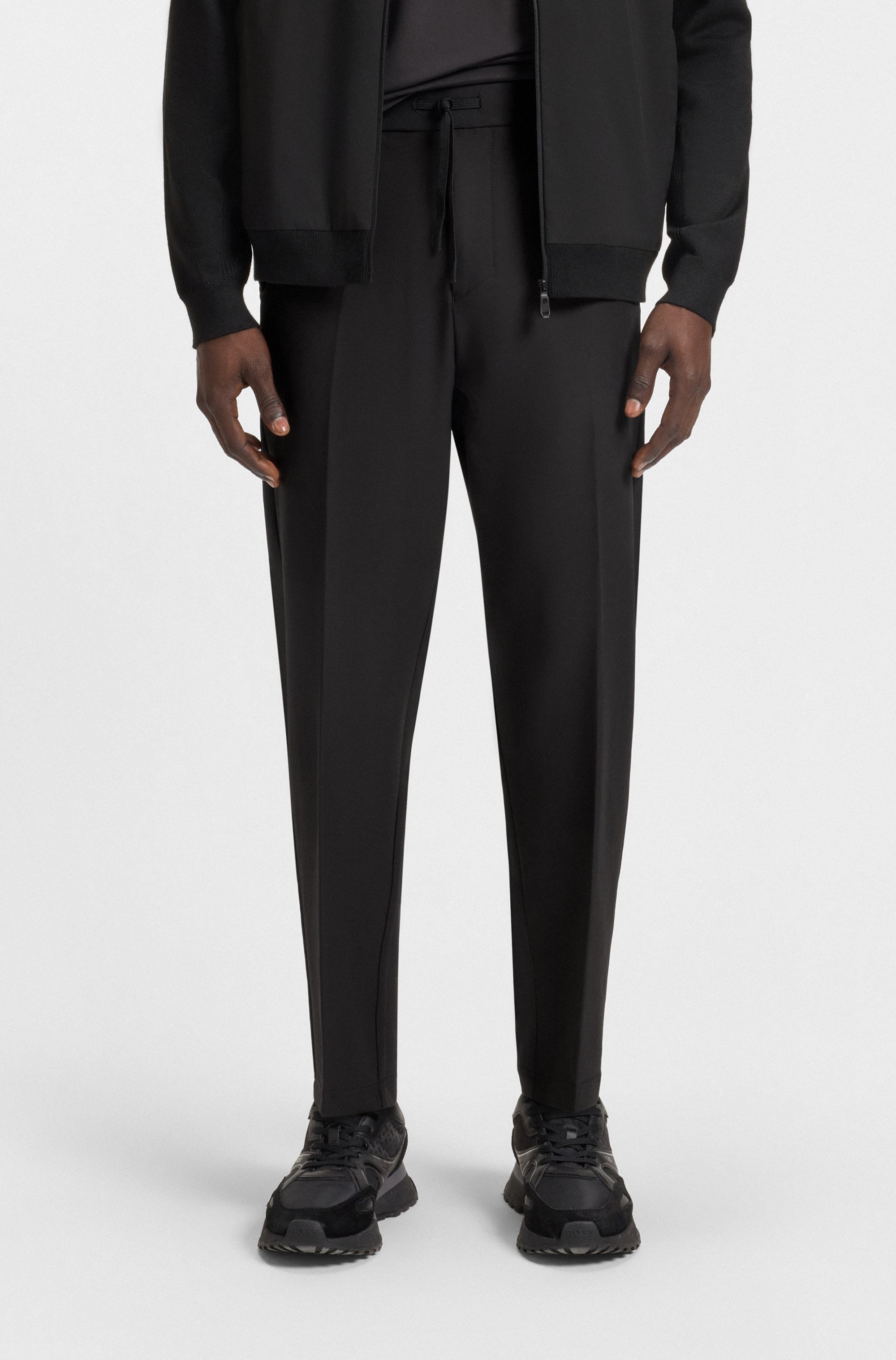 BOSS GREEN Webhose "T Convert" Tapered-fit Hose mit elastischem Bund und Kordelzug