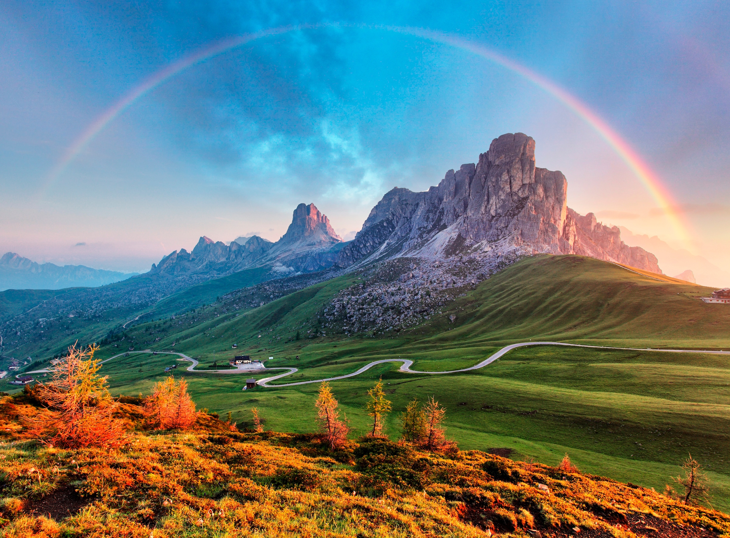 Papermoon Fototapete "Mountain Rainbow" glatt günstig online kaufen