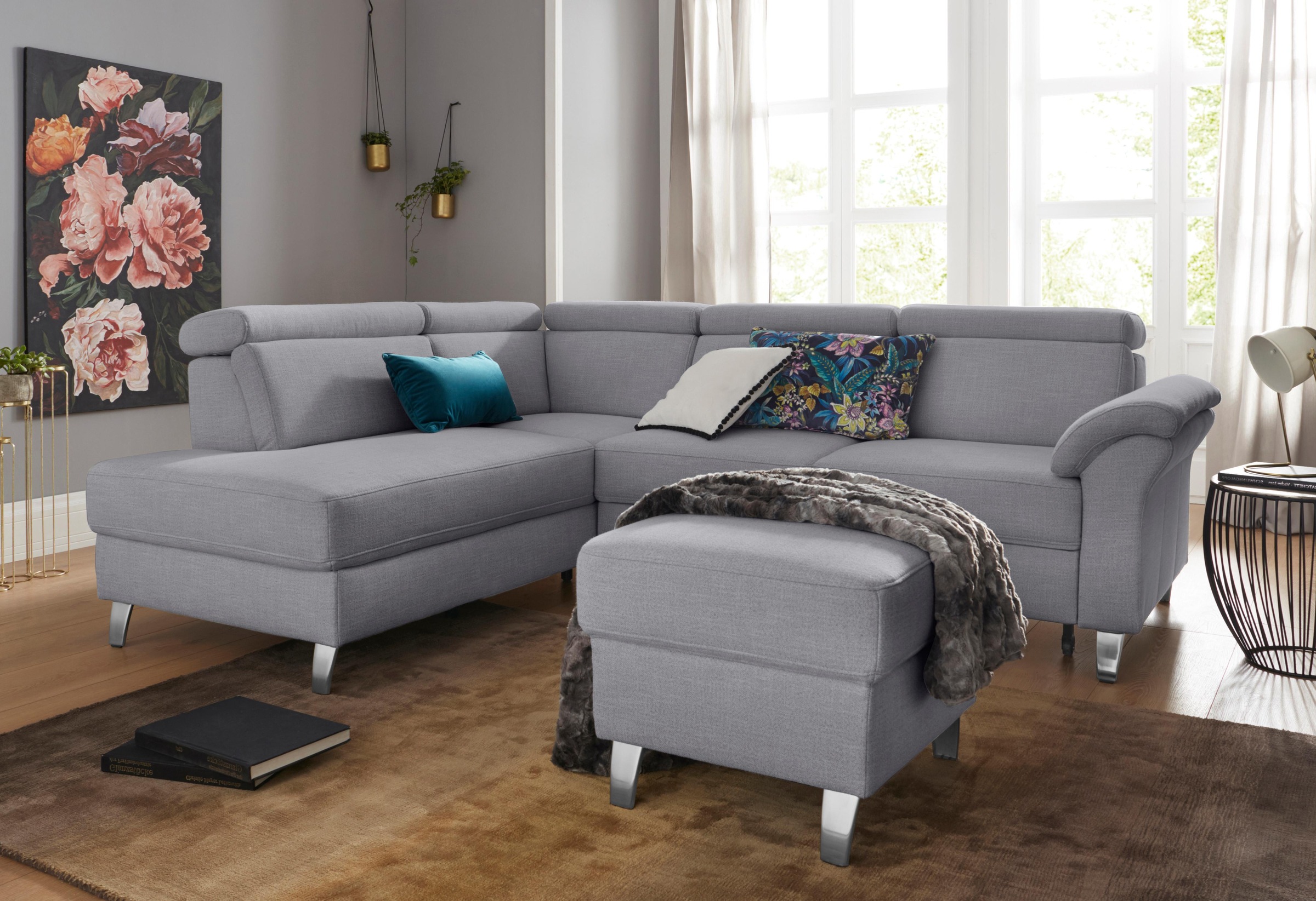 sit&more Ecksofa, inklusive Kopfteilverstellung, wahlweise mit Bettfunktion und Bettkasten