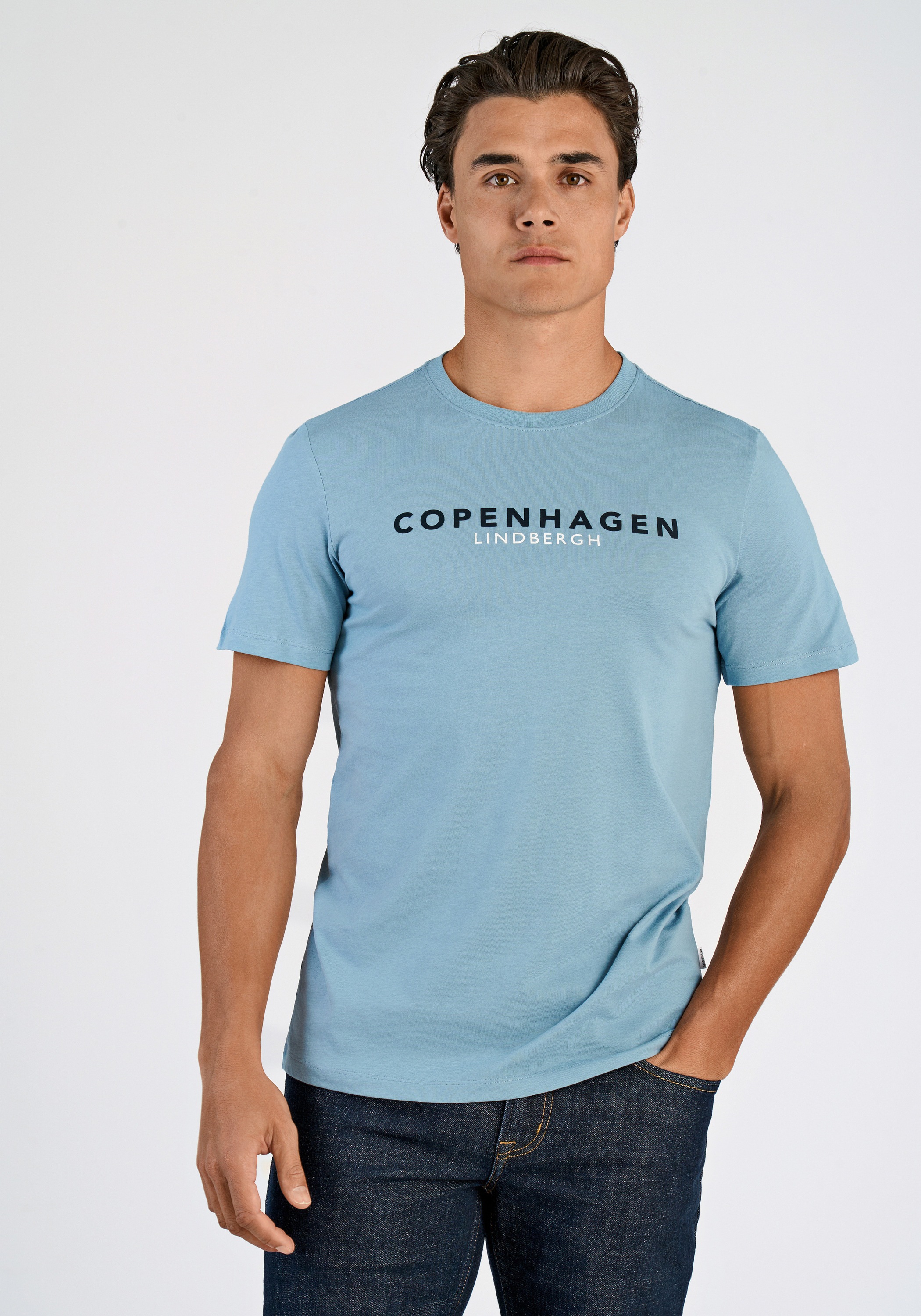 LINDBERGH T-Shirt mit Logo und Rundhalsausschnitt günstig online kaufen