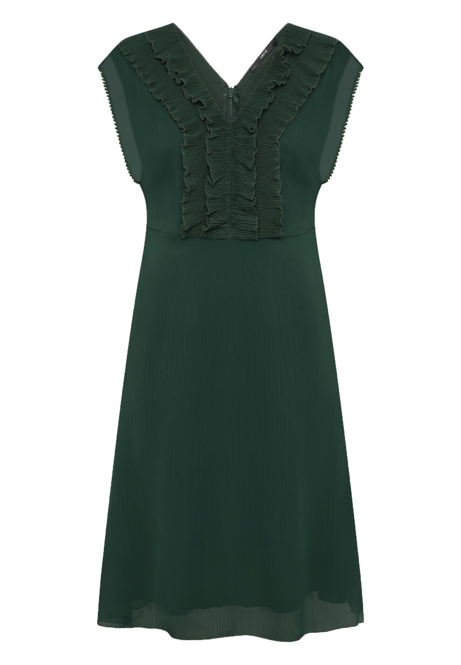 Zero Chiffonkleid »Damen mit Rüschen« Ohne Tasche Perlen