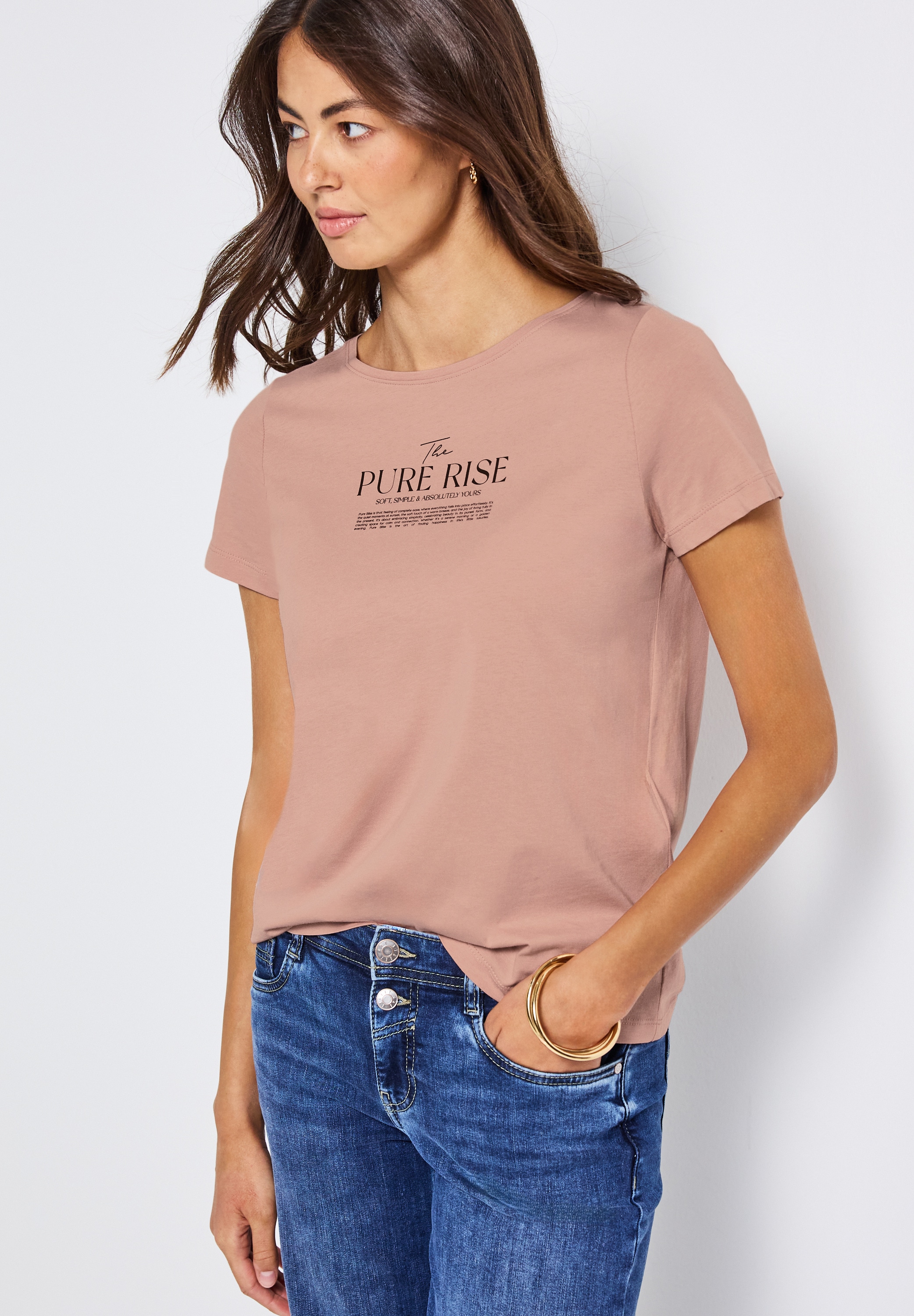 STREET ONE T-Shirt, mit Wording Artwork günstig online kaufen