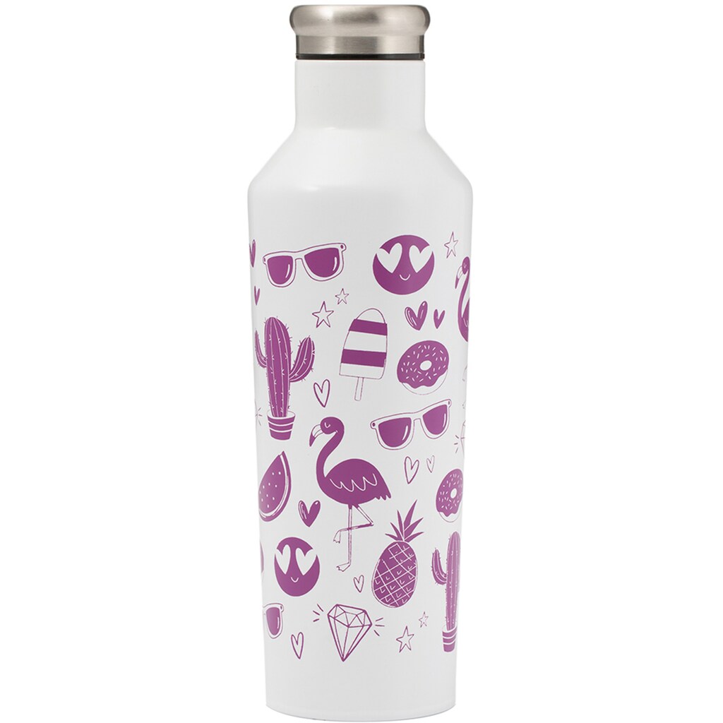 Typhoon Trinkflasche »PURE, Emoj«, rostfreier Edelstahl, auslaufsicher, wechselt die Farbe, 800 ml