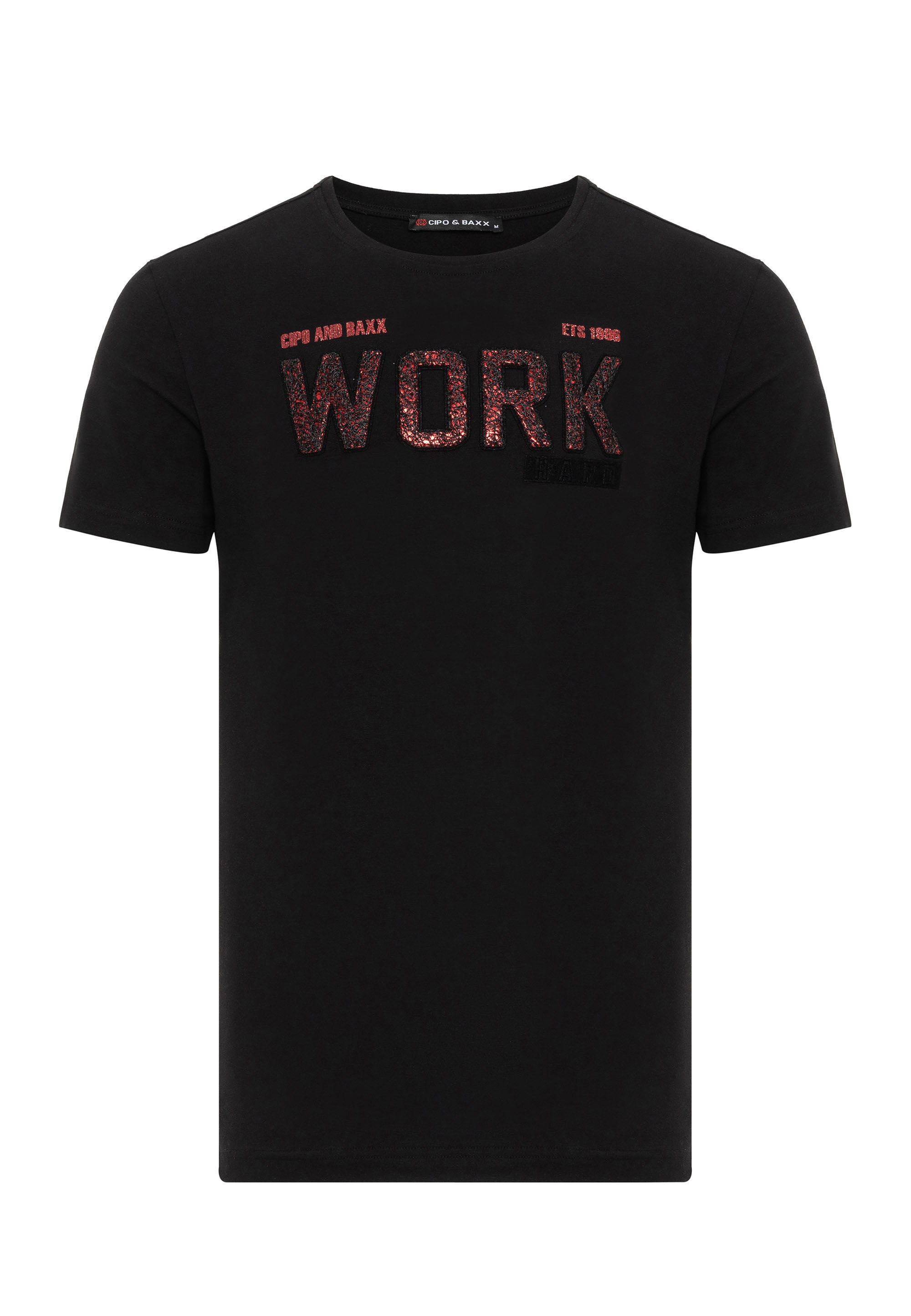 Cipo & Baxx T-Shirt »T-Shirt«, mit Rundhals-Ausschnitt