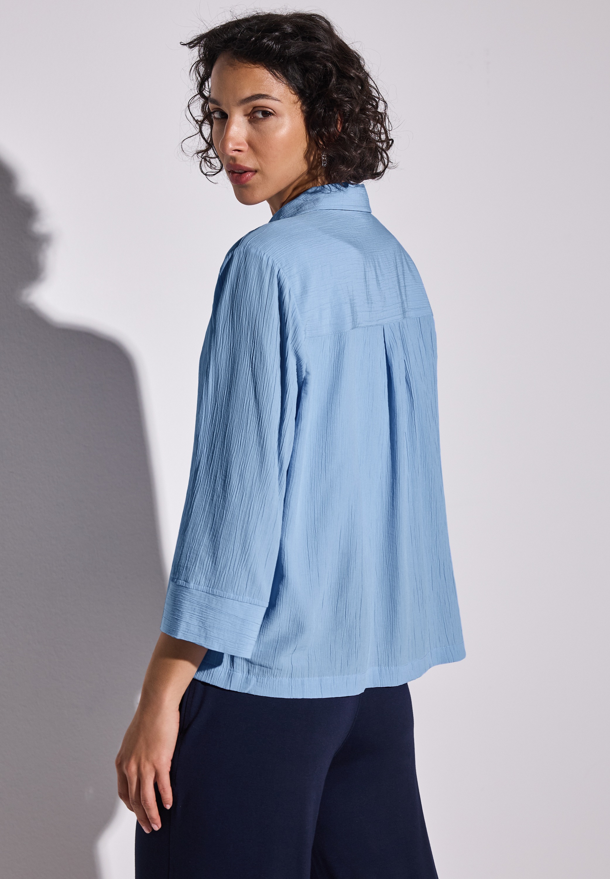 STREET ONE Crinklebluse, mit 3/4-Arm günstig online kaufen